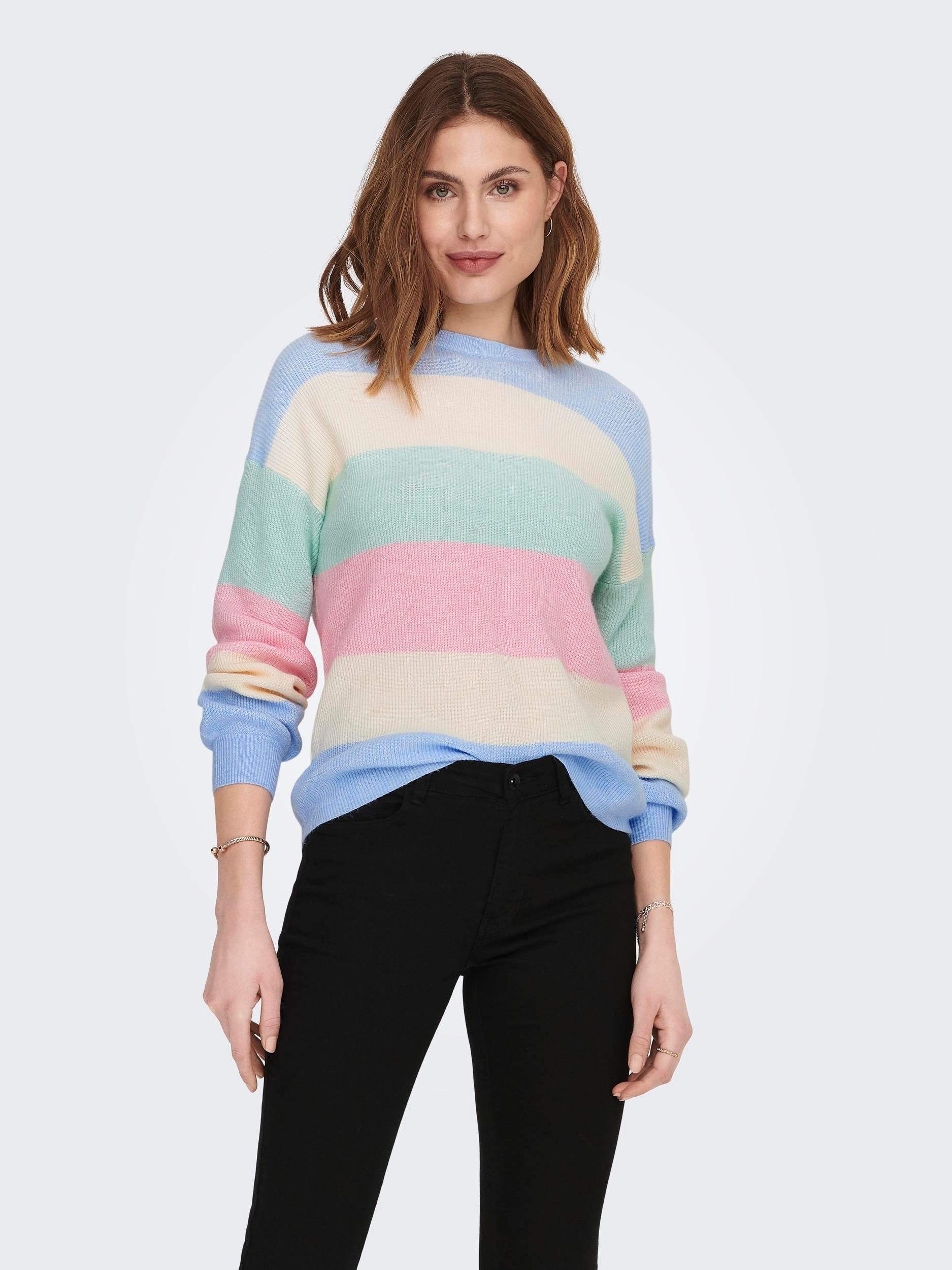 ONLY Strickpullover ONLATIA L/S STRIPE PULLOVER KNT NOOS