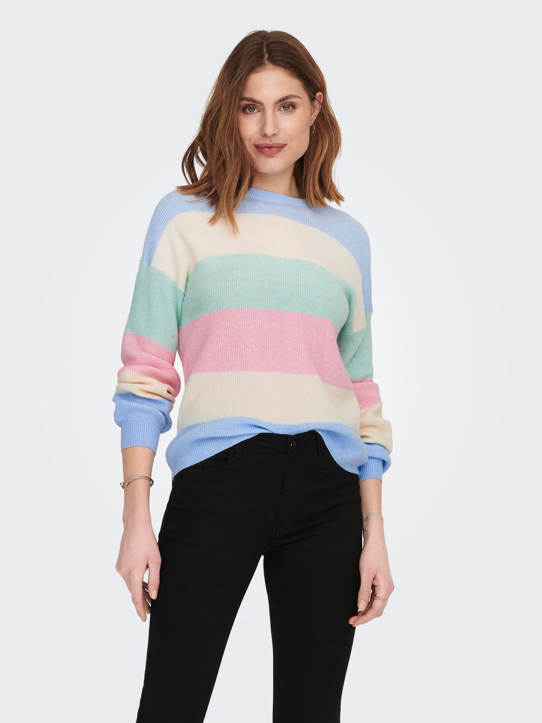 ONLY Strickpullover ONLATIA L/S STRIPE PULLOVER KNT NOOS mit Colorblock Des günstig online kaufen
