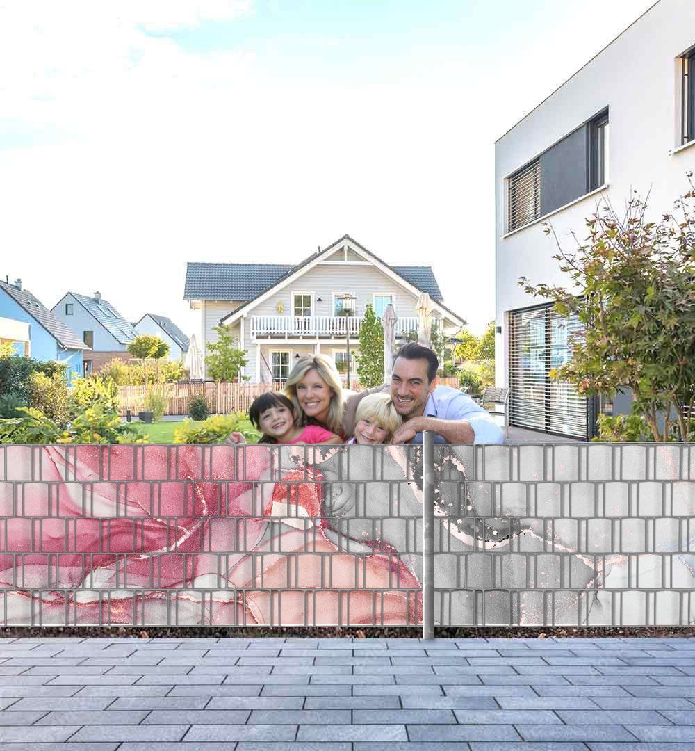 MyMaxxi Sichtschutzstreifen Sichtschutzstreifen Marmor grau pink günstig online kaufen