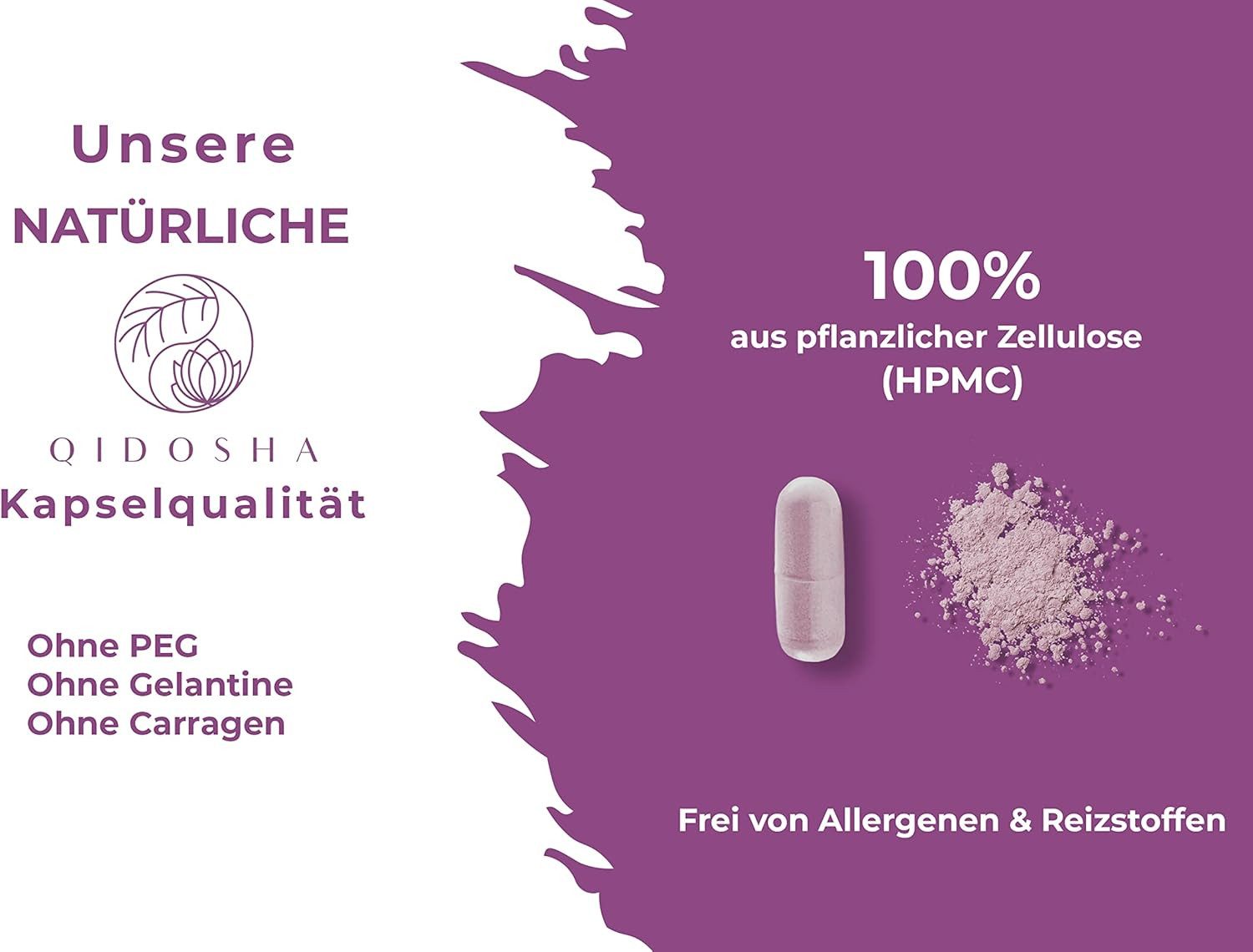 QIDOSHA Traubenkernextrakt OPC Kapseln, hochdosiert I TESTSIEGER 08/2023* I 240 Stk im Glas I Traubenkern-Extrakt Kapseln hochdosiert mit 60% reinem OPC I vegan à 240 St., 119.0 g
