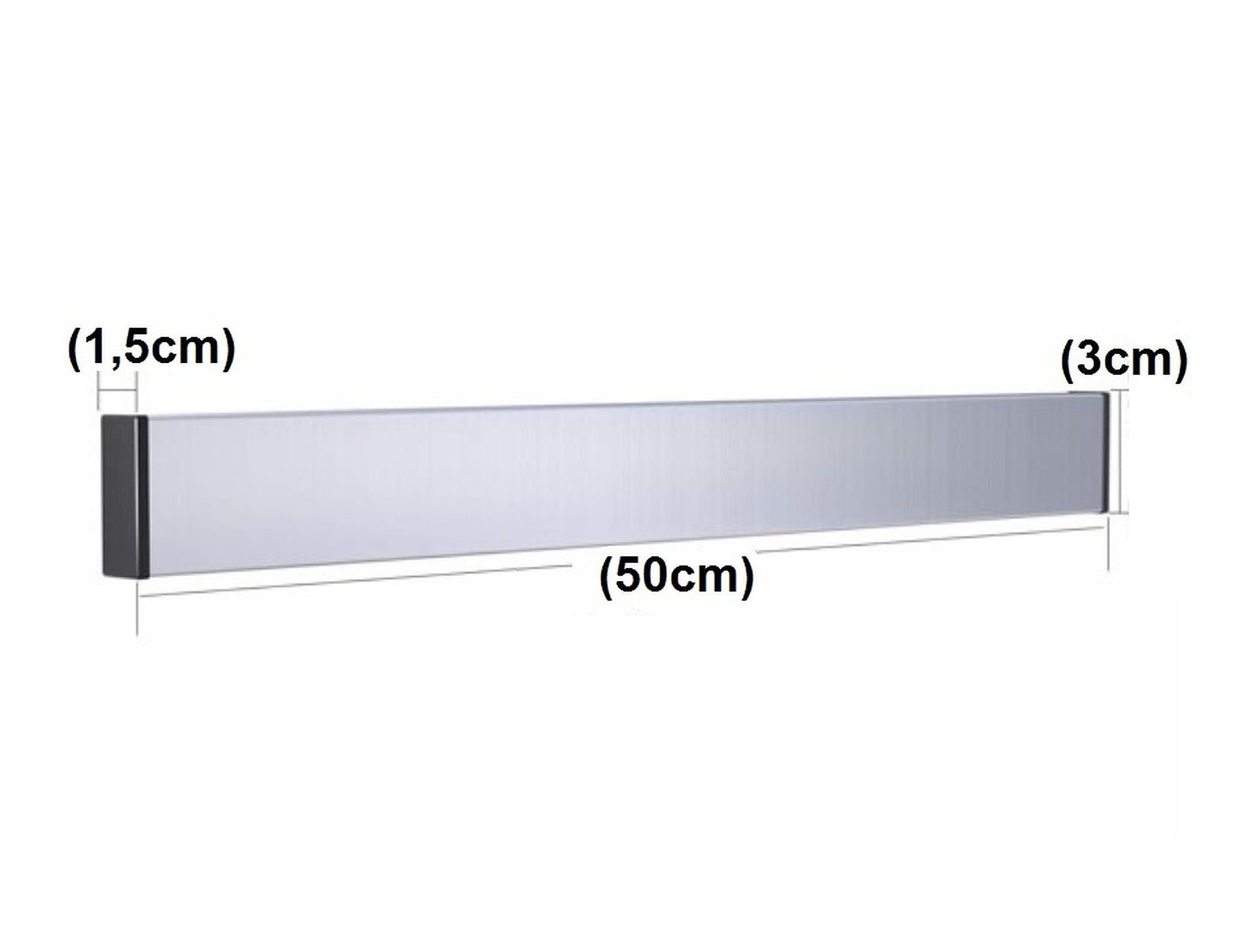 BAYLI und 2er Messerhalter 50cm Edelst Magnetleiste 40cm Set Messerleiste - selbstklebend Wand-Magnet
