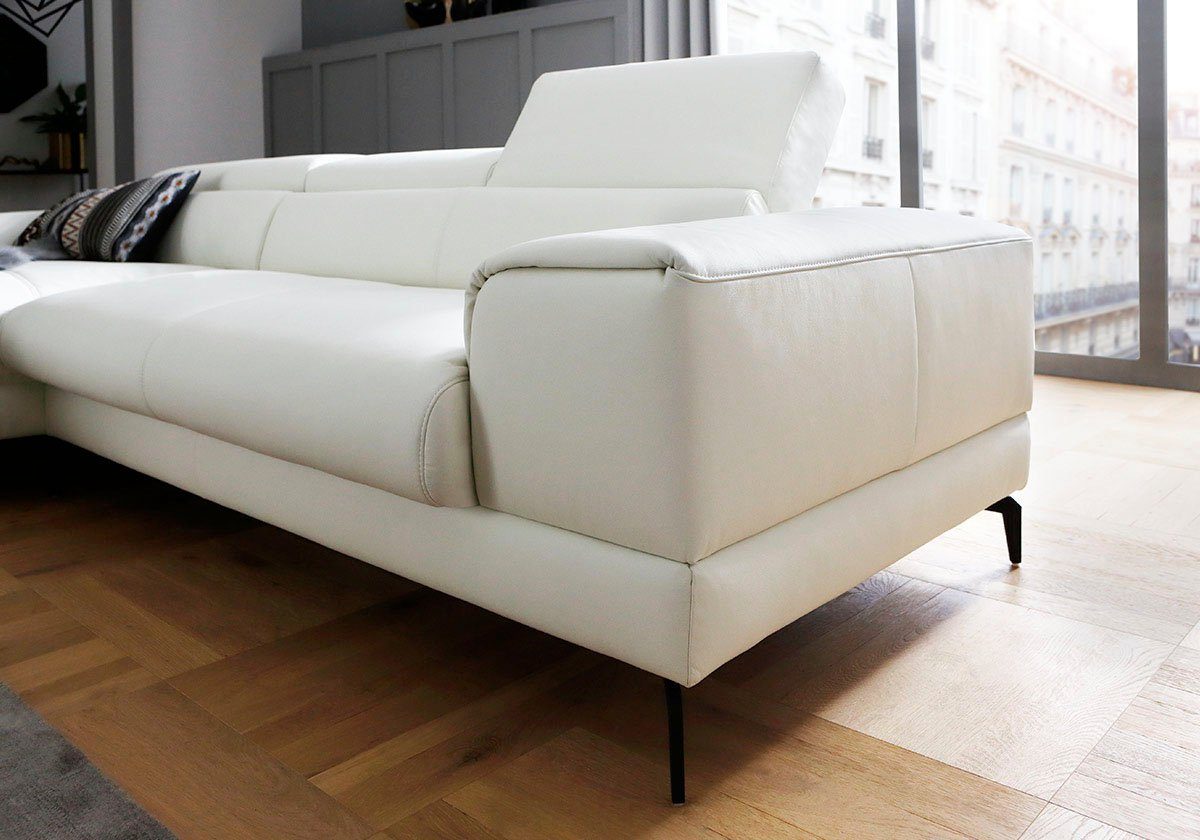 W.SCHILLIG Ecksofa piedroo, Designsofa mit tollem Sitzkomfort, L-Form, Kopfteilverstellung, wahlweise mit Sitztiefenverstellung, Breite 303cm
