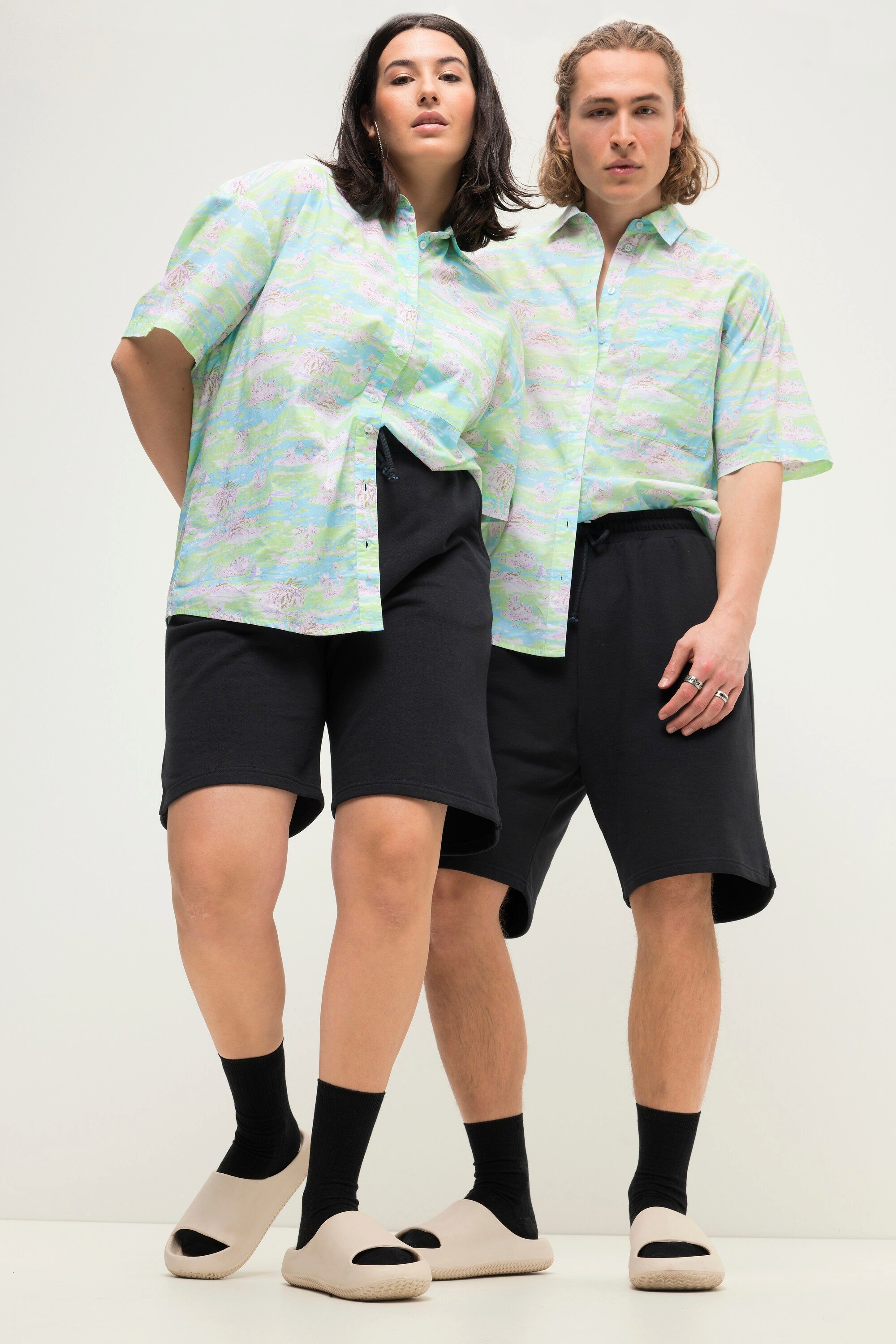 Studio Untold Jeansshorts Sweat-Bermuda Wide Legs günstig online kaufen