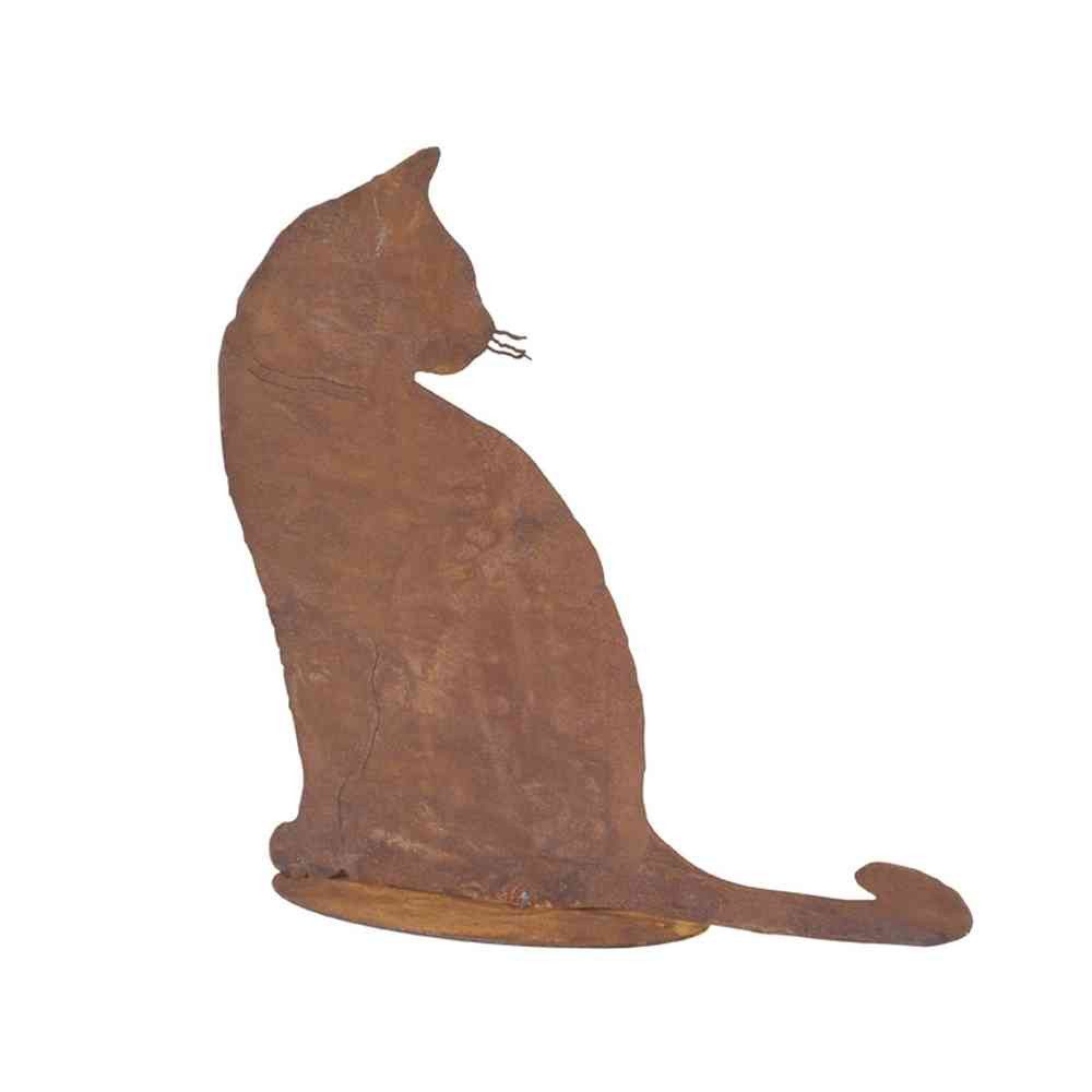 Siena Garden Dekofigur Metallkatze Tom sitzend Stahlblech rost, 30 x 30 cm (1 St)