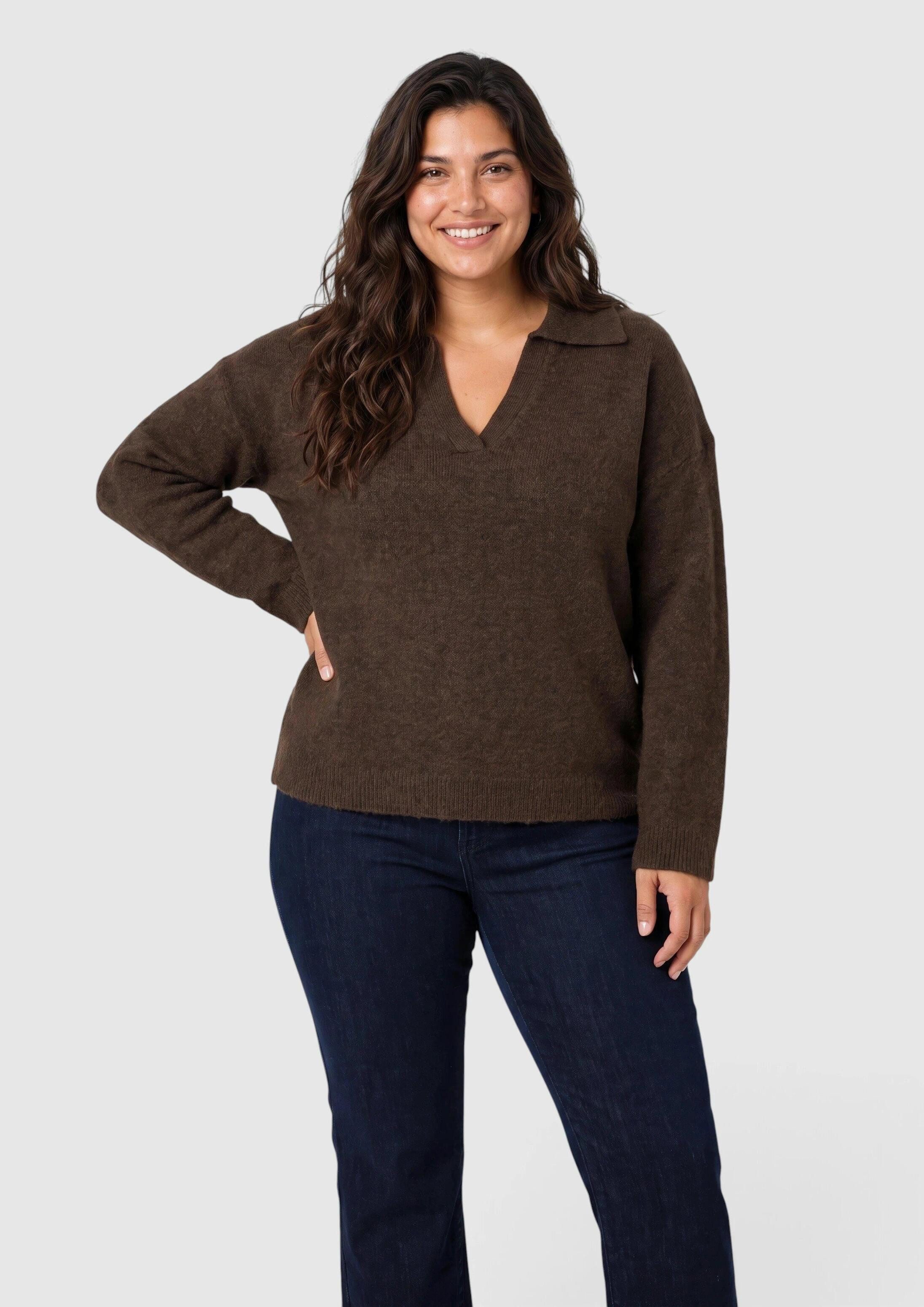 s.Oliver Longpullover Strickpullover Weicher Polostrickpullover im Relaxed Fit