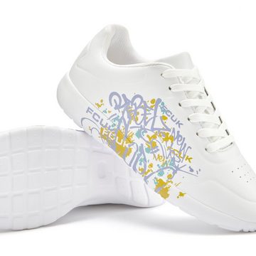 FCUK Sneaker Freizeitschuh, Halbschuh mit modernem Graffiti Print VEGAN