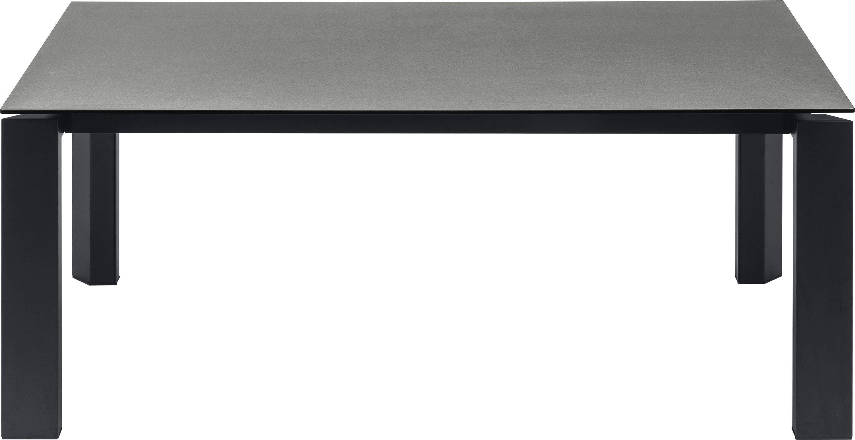Esstisch matt/Rahmen keramik schwarz matt schwarz Beine | Gate CB/4088 connubia zement