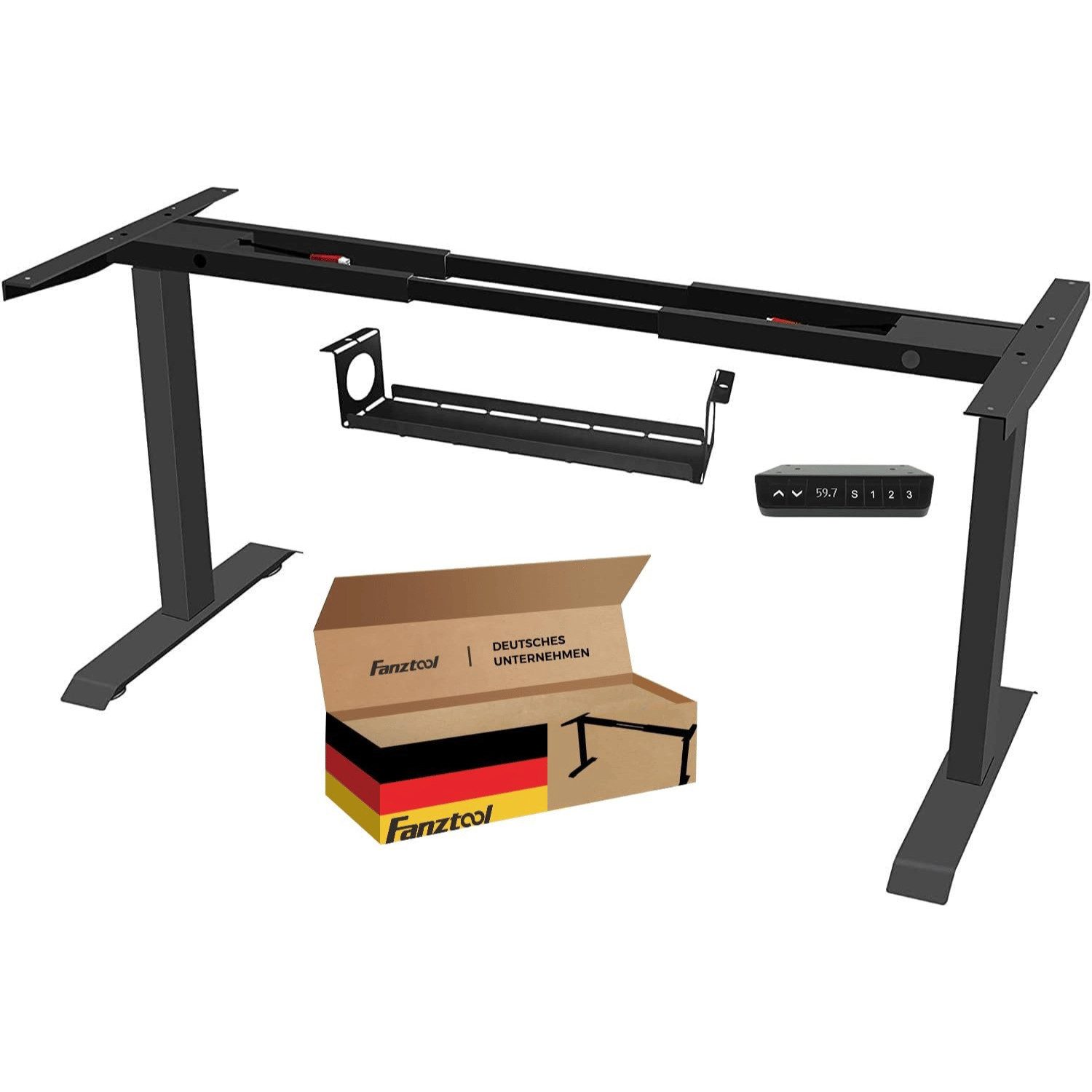 Fanztool Schreibtisch 2 x BOSCH Motoren höhenverstellbares Schreibtisch-Gestell stufenlos