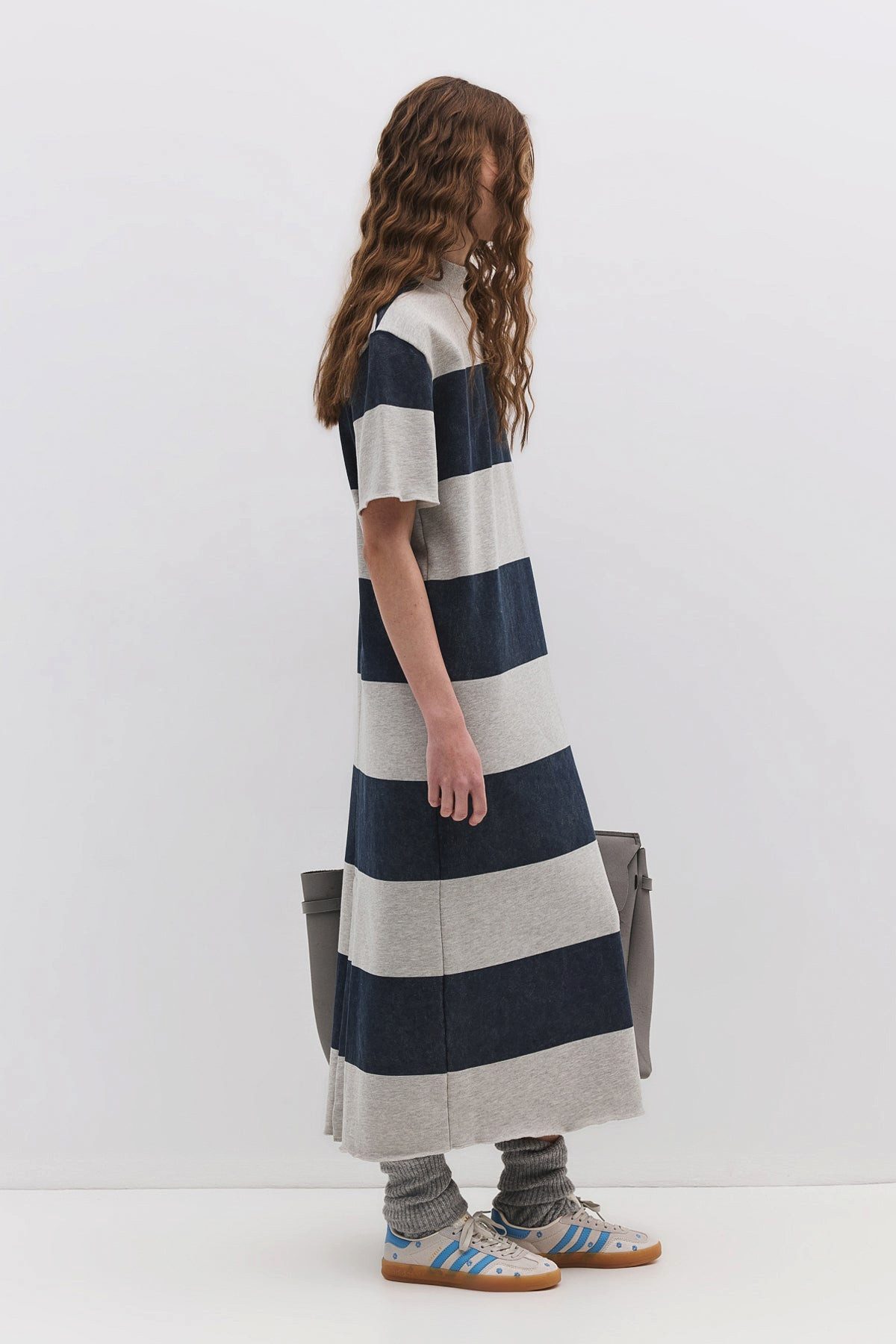 No Matter What Minikleid Gestreiftes Midikleid mit geschlossenem Halsaussch günstig online kaufen