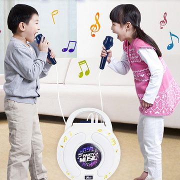 Welikera Mikrofon Singende Maschine mit Mikrofon Bluetooth 5 Lichter Kinderlautsprecher