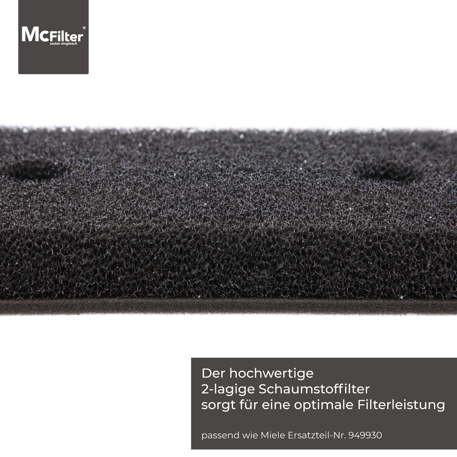 McFilter Ersatzfilter (2 Stück) Schwammfilter geeignet für Miele 09499230, Zubehör für Trockner, Wärmepumpentrockner, Kondenstrockner, Fein-Grob, Filtermatte, 2 – Bild 4 von 5