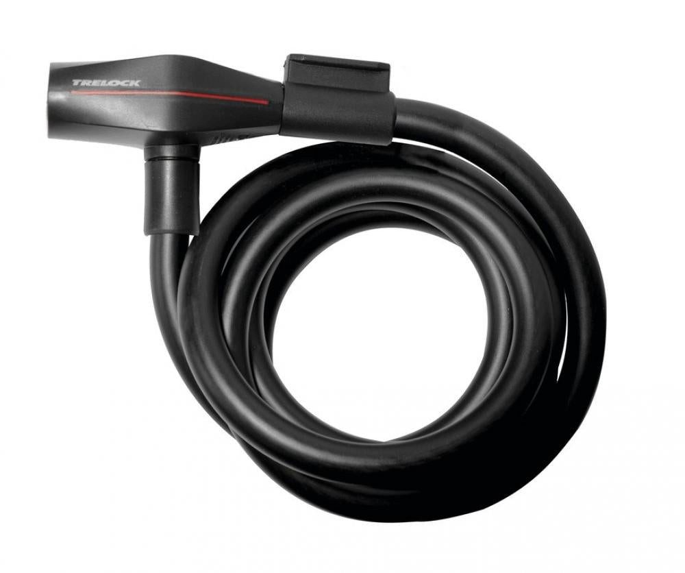Trelock Kabelschloss Trelock Spiralkabelschloss 180 cm D 15 mm SK 415/180 schwarz mit Halte