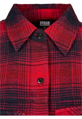 URBAN CLASSICS Langarmhemd Urban Classics Damen Ladies Check Overshirt (1-tlg)