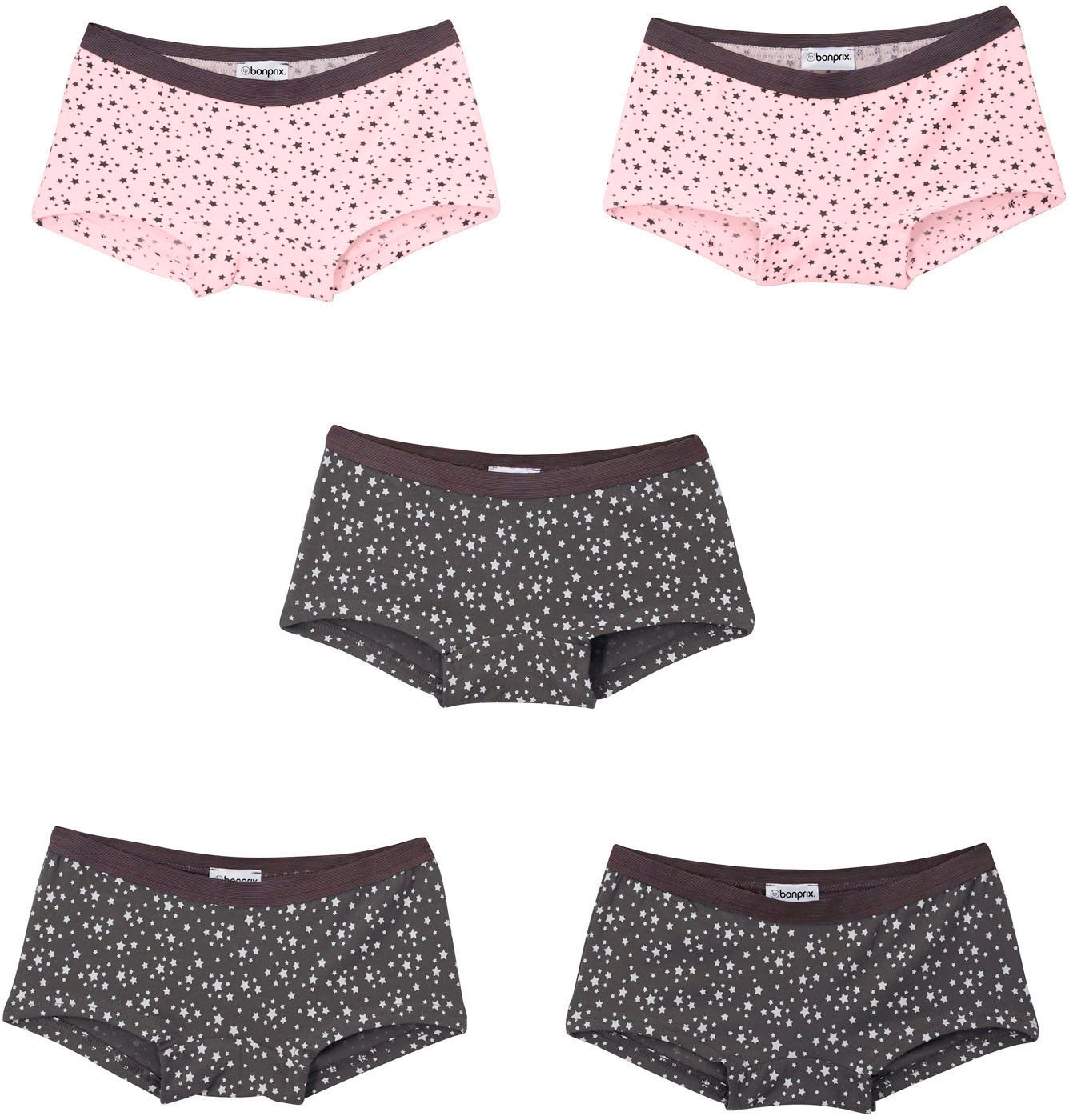 bonprix Panty (Packung, 5-St) im 5er-Set, aus Baumwolle und Elasthan, körpernahe Passform