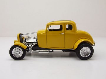 Motormax Modellauto Ford Coupe 1932 American Graffiti Hot Rod gelb Modellauto 1:18 Motorma, Maßstab 1:18