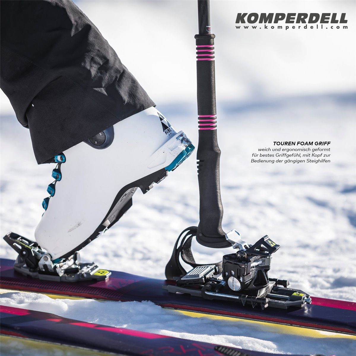 Komperdell Trekking-Stöcke Komperdell CONTOUR TITANAL II FOAM COMPACT Damen Touren Skistock