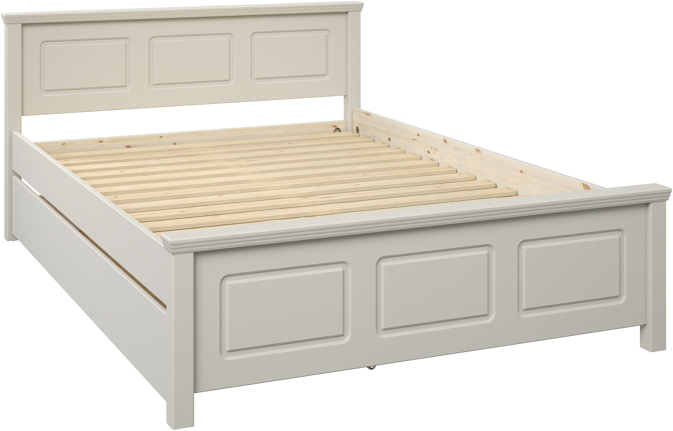 OTTO home Massivholzbett ERIKK', Made in Europe, optional mit Schublade, Massivholz Kiefer (FSC® zertifiziert), in mehreren Größen, Landhausstil mit Kassettenoptik
