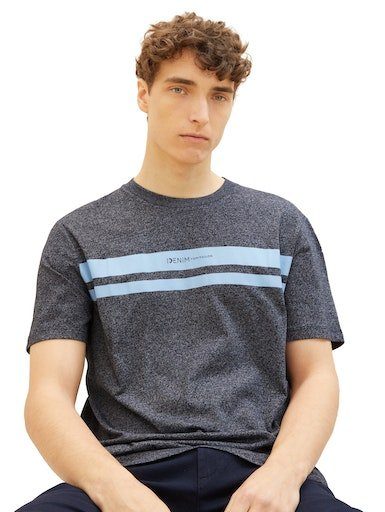 TOM TAILOR Denim T-Shirt mit Frontprintlogo günstig online kaufen