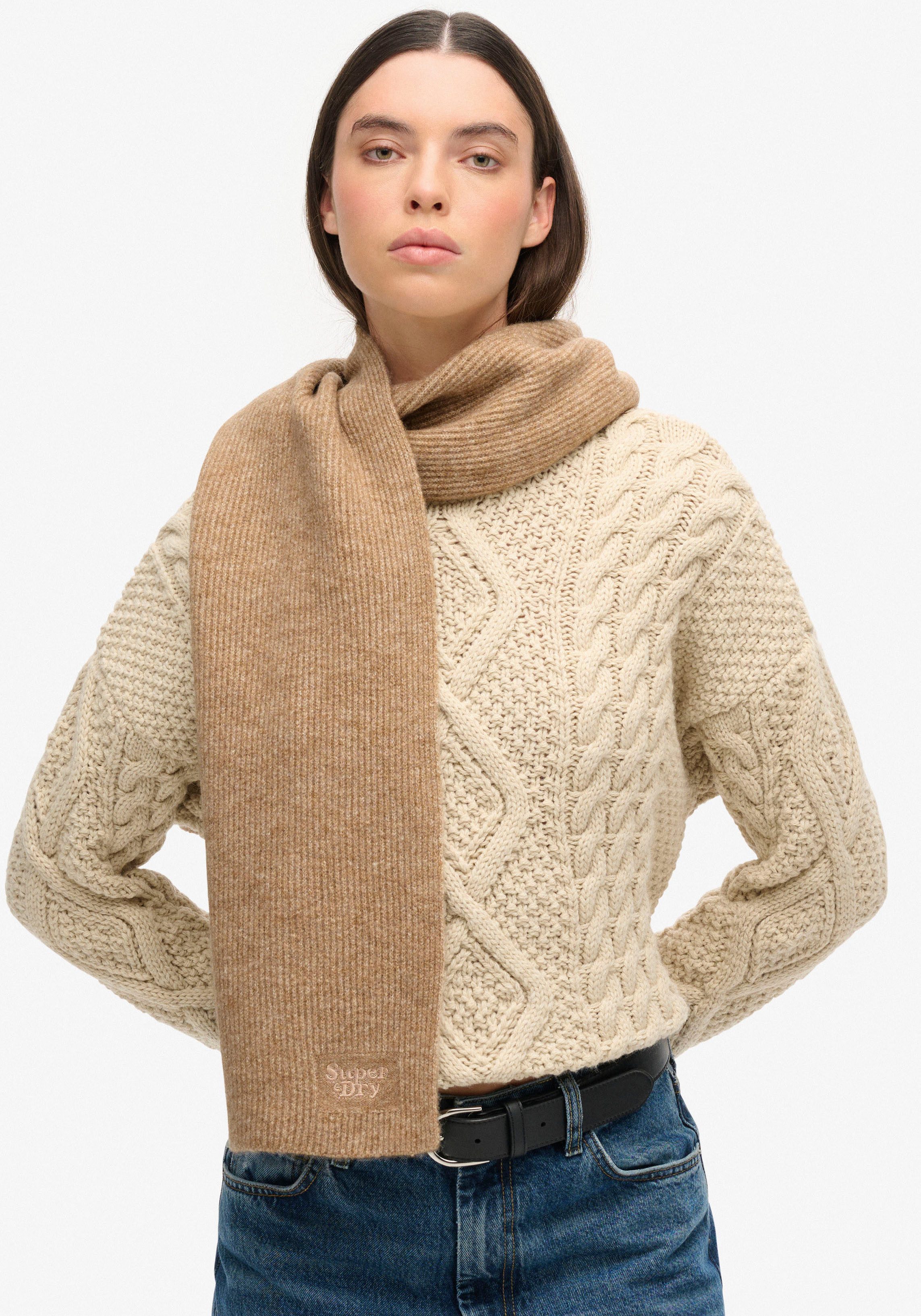Superdry Strickschal SOFT RIB KNIT SCARF günstig online kaufen
