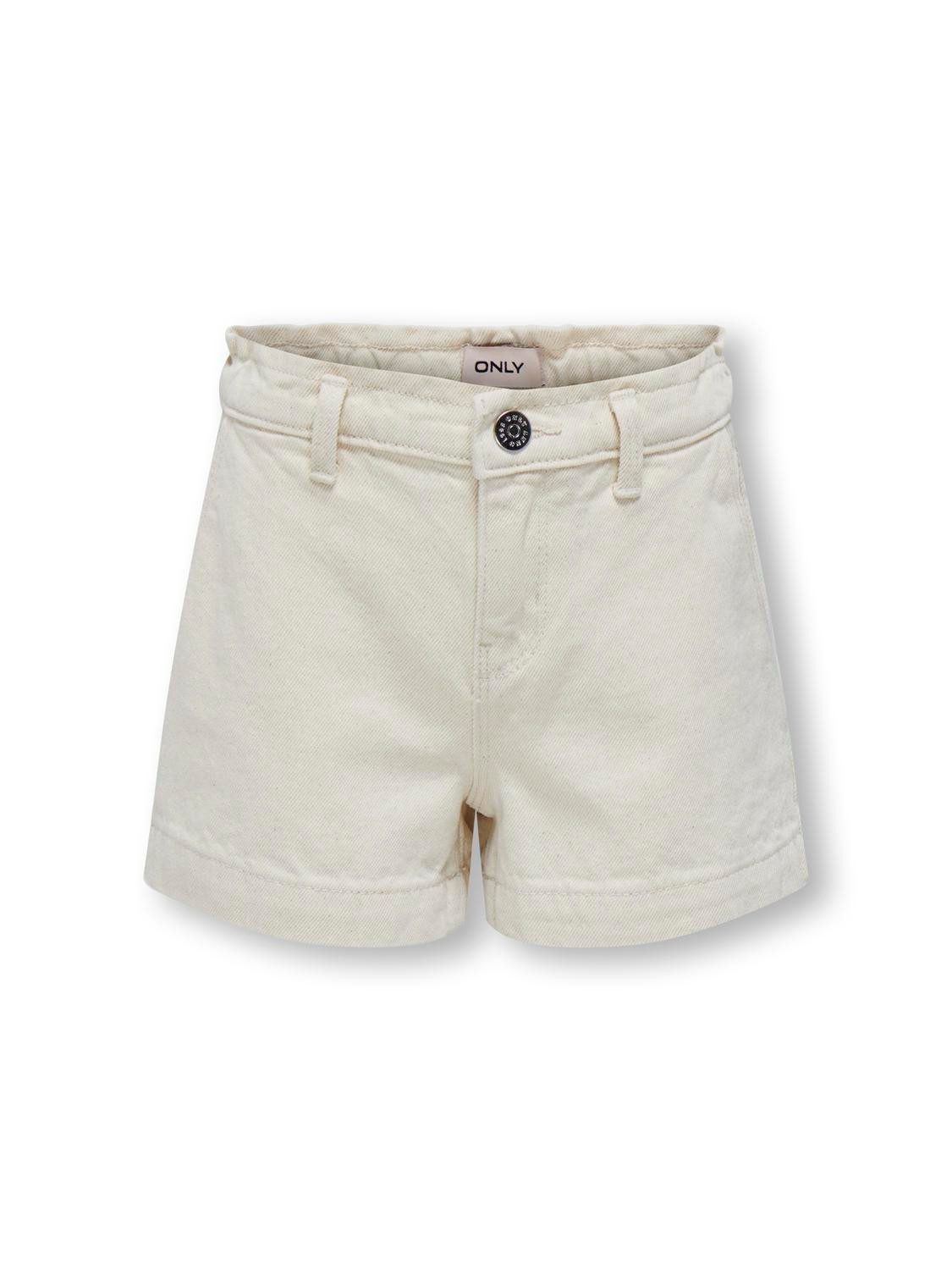 KIDS ONLY Jeansshorts KOGCOMET WIDE DNM ECRU SHORTS PIM