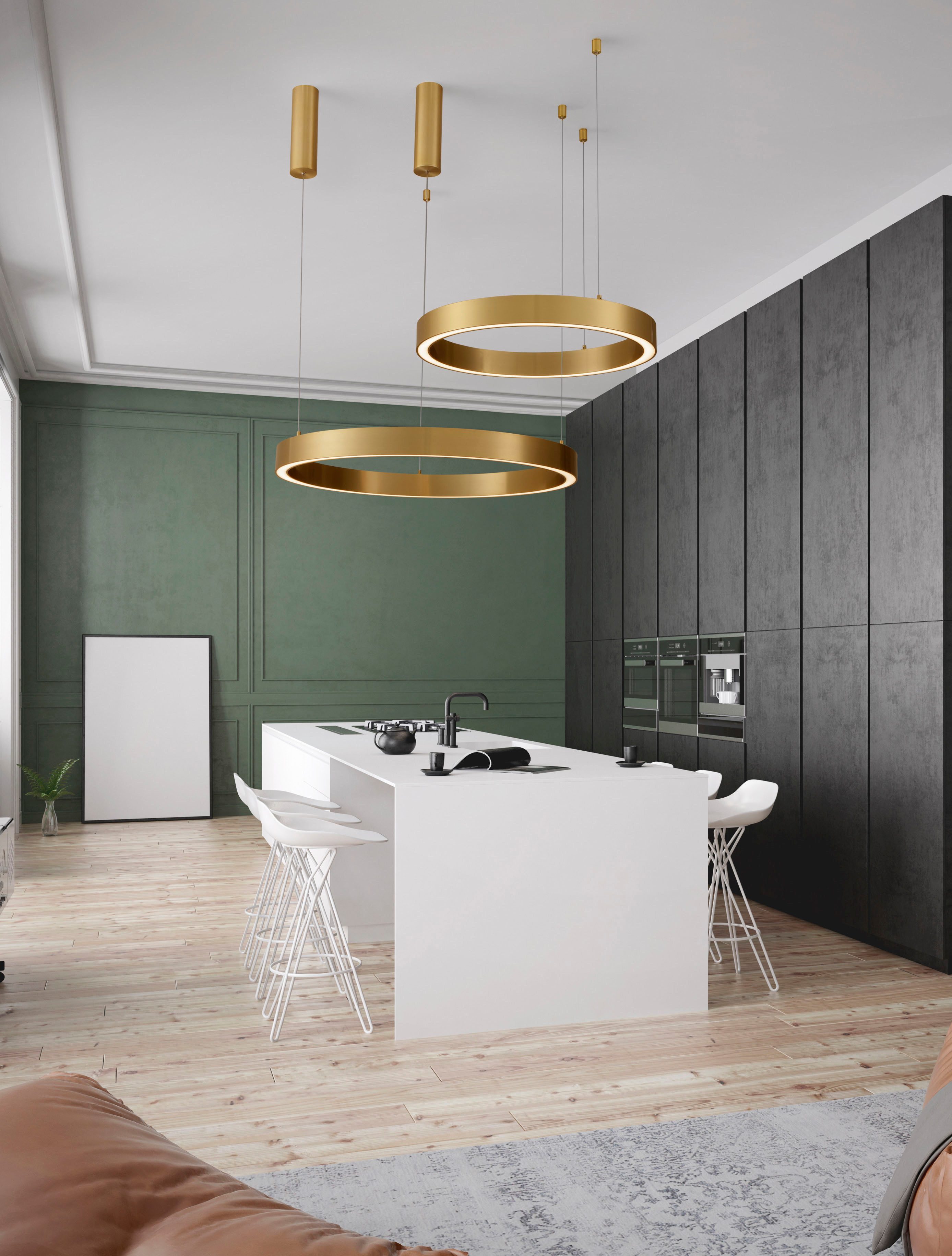Nova Luce LED-Hängeleuchte STING, LED fest integriert, Warmweiß, Mit Leuchtmittel; Höhenverstellbar