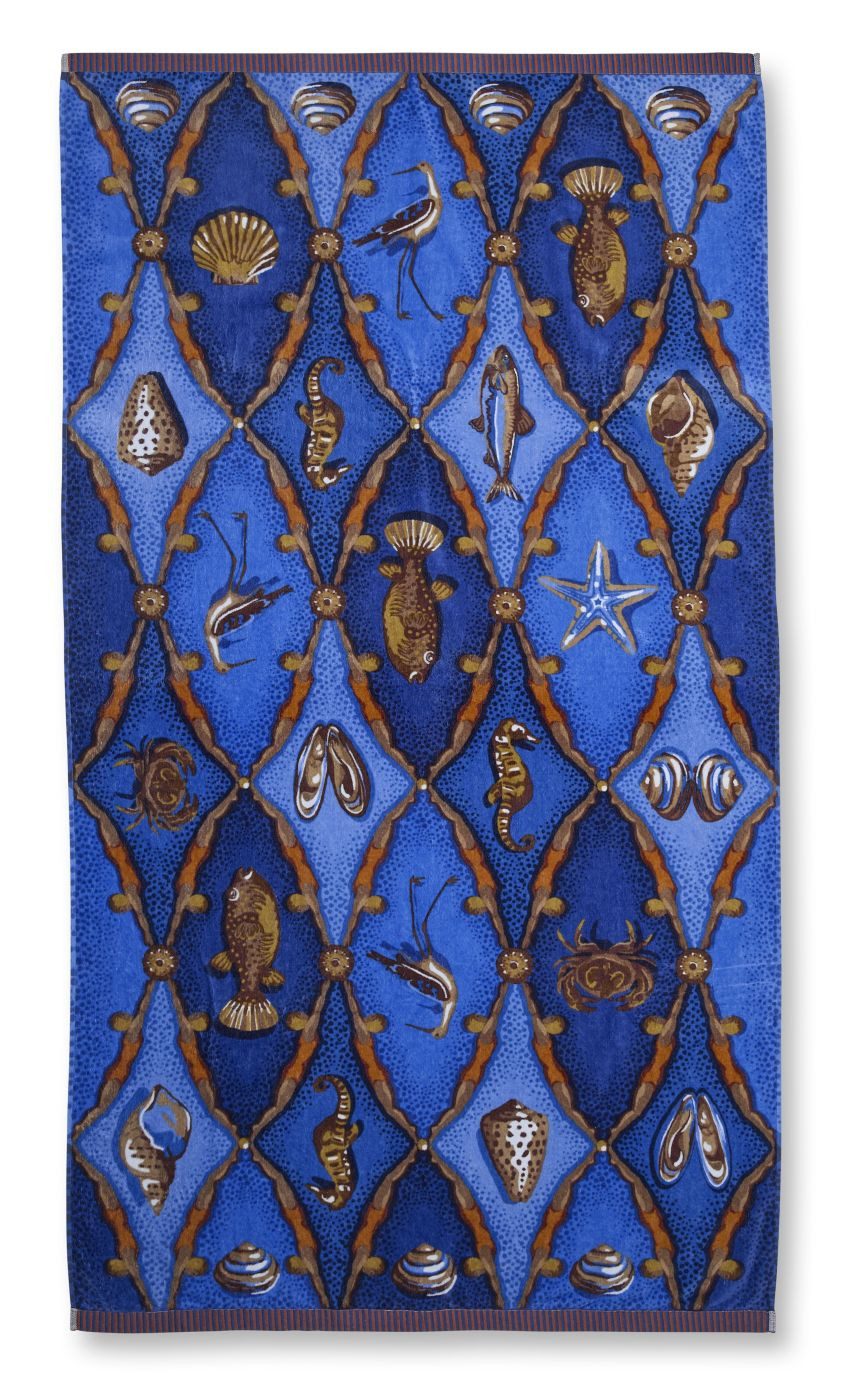 PiP Studio Strandtuch Strandtuch PIP Little Sea Beachtowel Blue 100x180 Blau, (1-St), Sport, Strand & Badehandtuch Liegetuch Saunatuch