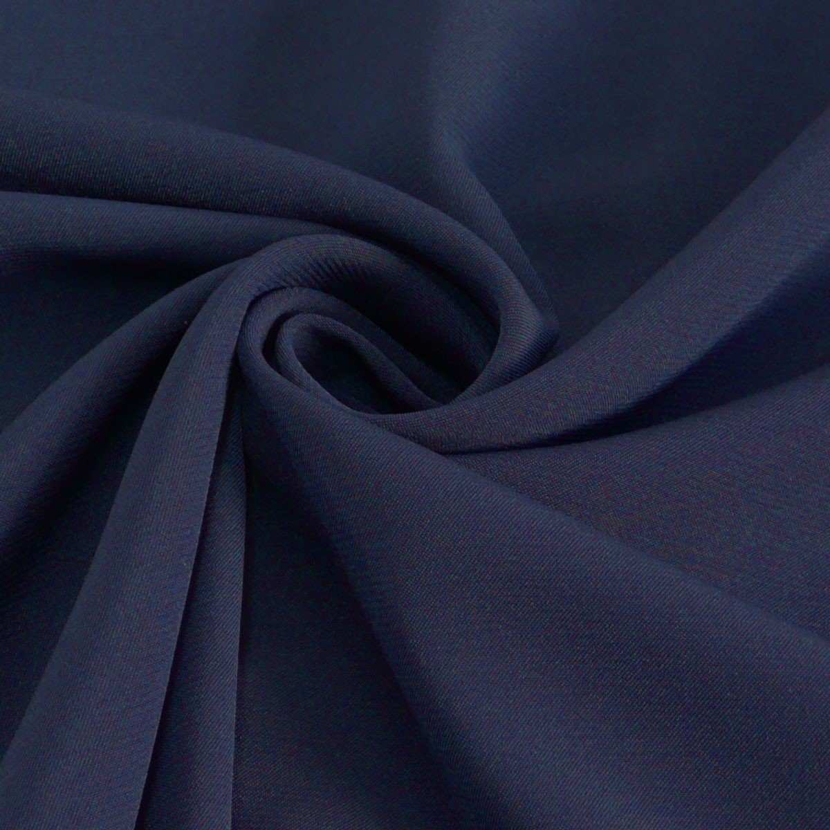 SCHÖNER LEBEN. Stoff Royal Micro Satin Stoff Meterware marine blau 140cm