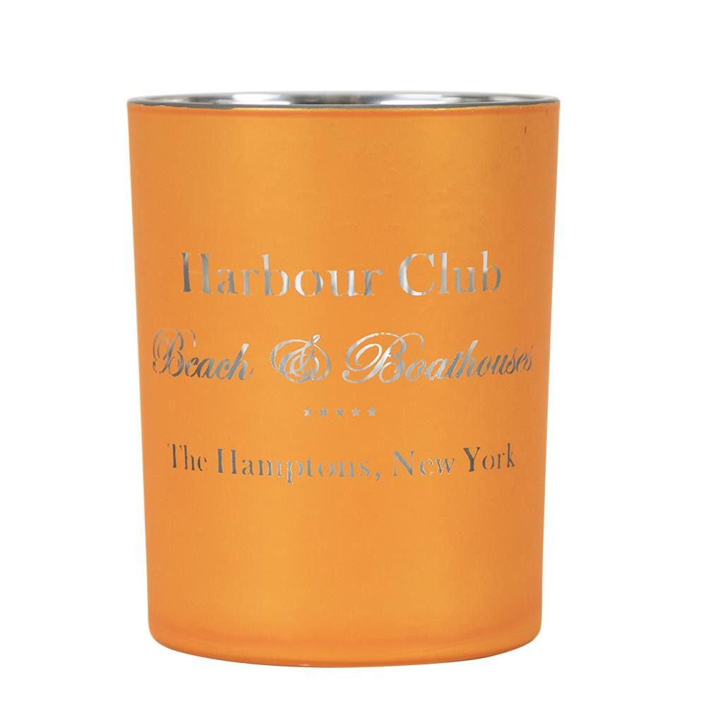 INNA-Glas Kerzenhalter Teelichthalter CORNEILLE, orange-matt-silber-glänzend, 12,5cm, Ø10cm