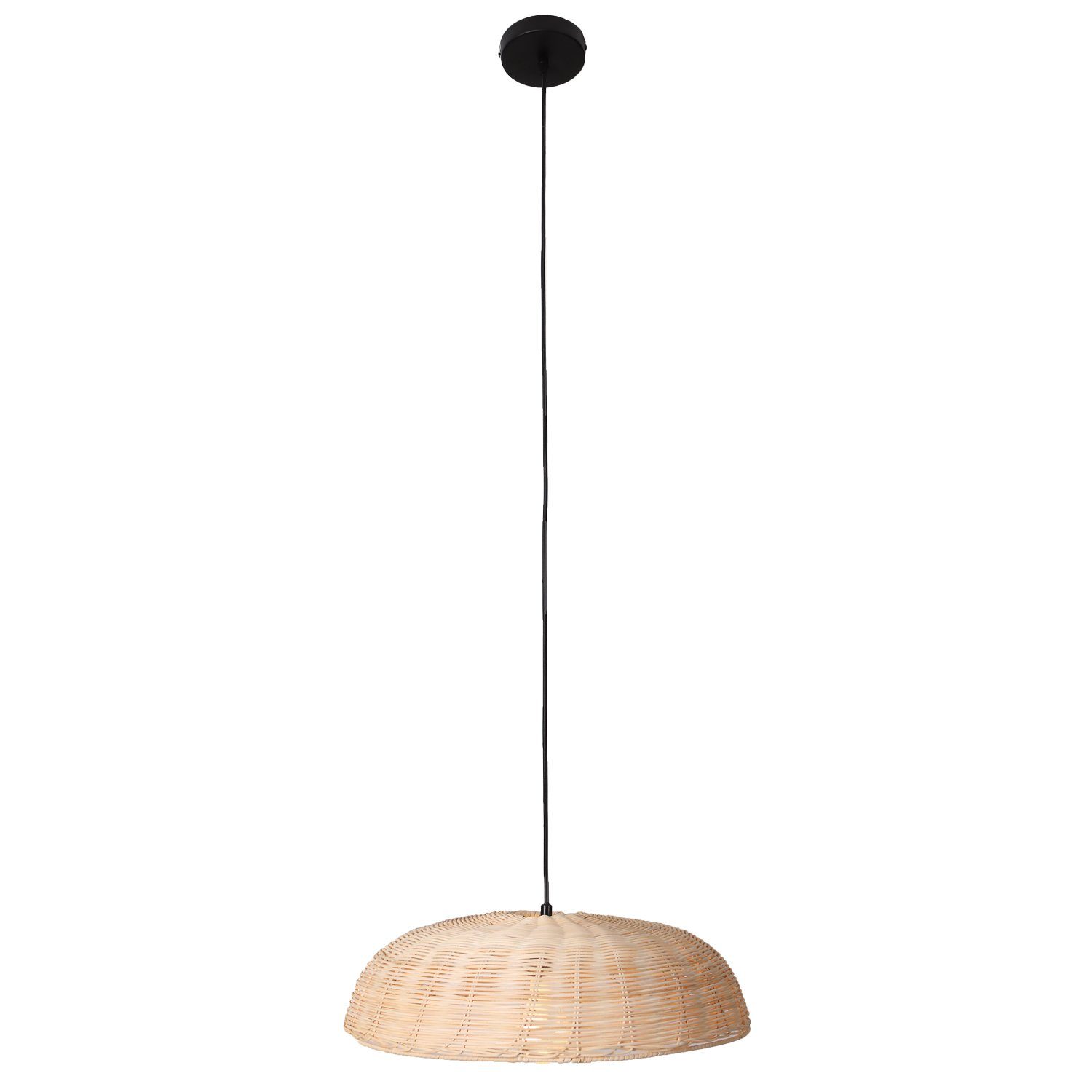 Home4Living Pendelleuchte Hängeleuchte Pendeleuchte Ø 48cm Rattan E27 Küchenlampe, ohne Leuchtmittel, Rattan – Bild 2 von 5