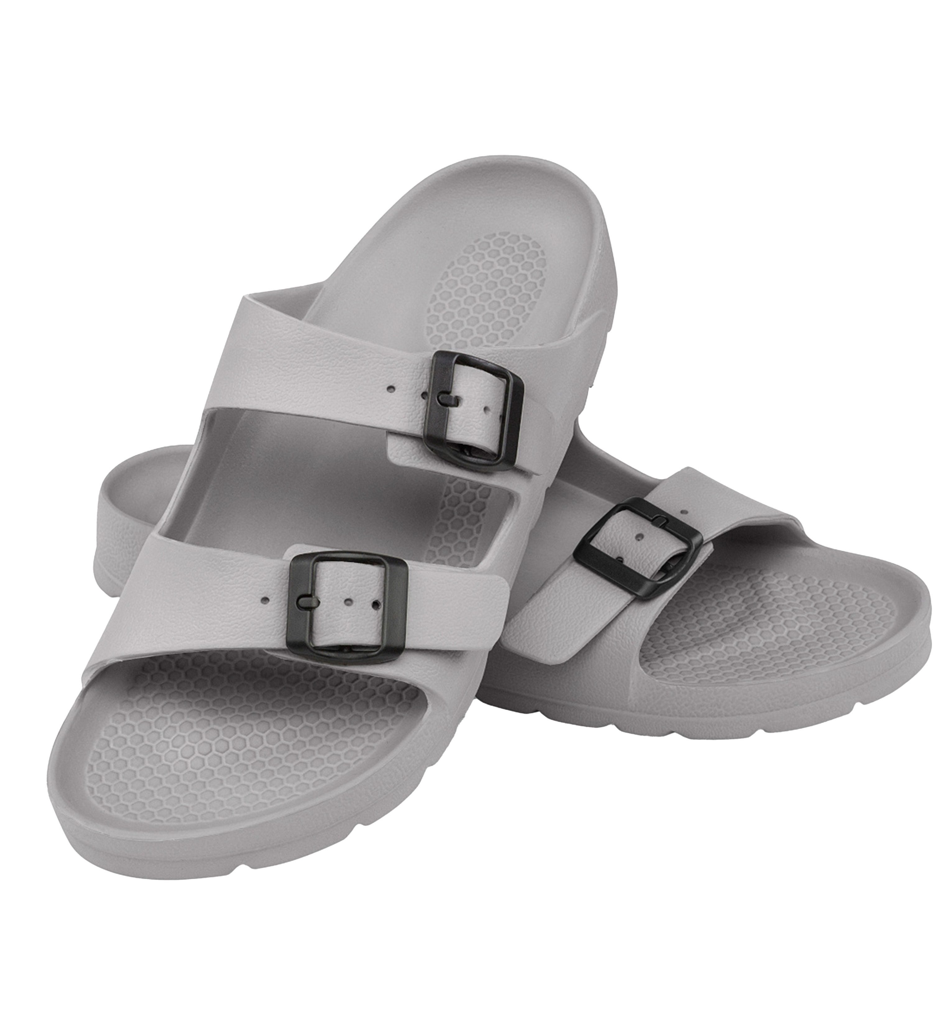 Damen Badesandalen Gr. 38 – bequem + Mikrofaserhandtuch Badesandale