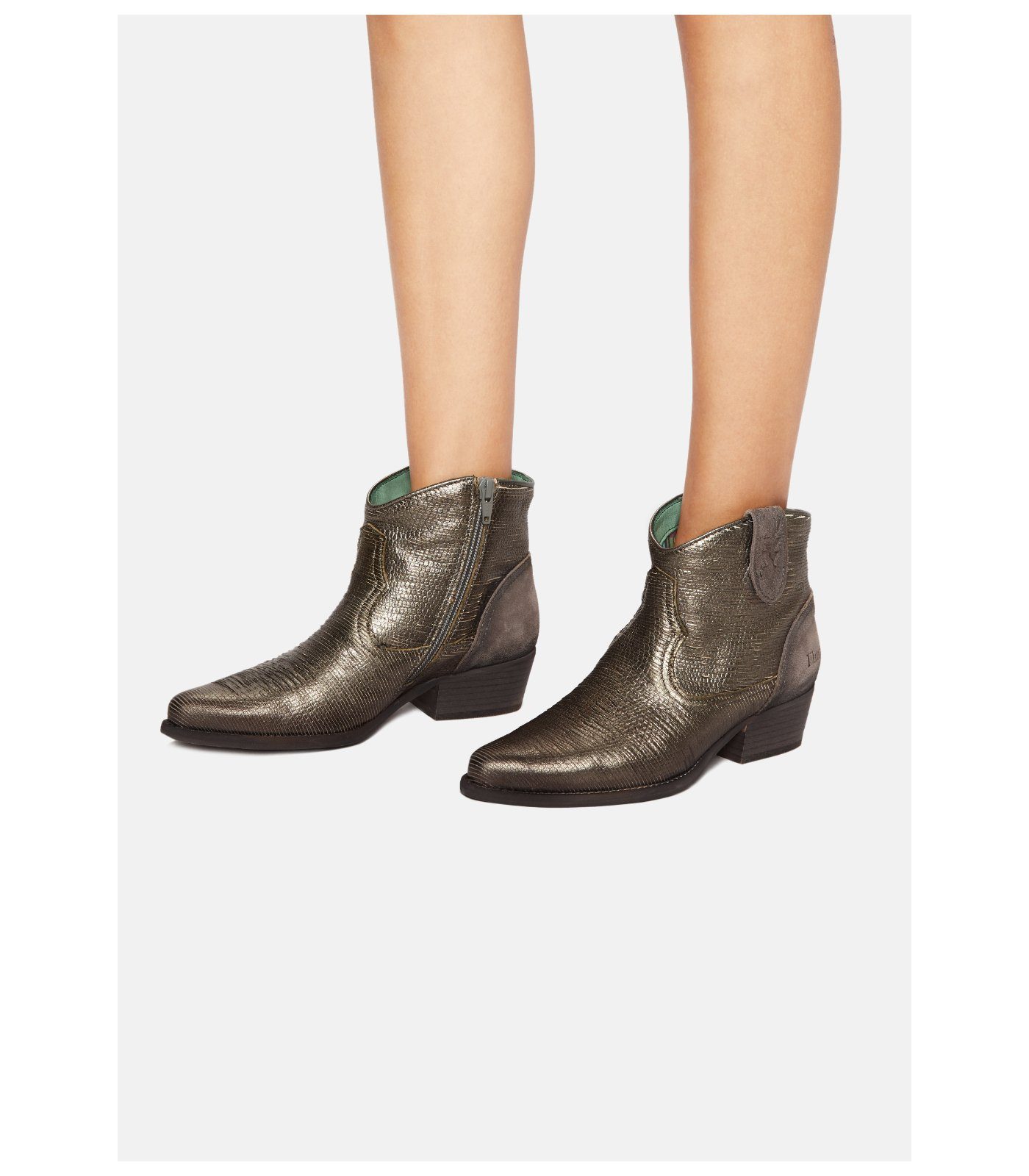 Felmini Stiefelette Leder Cowboy Stiefelette günstig online kaufen