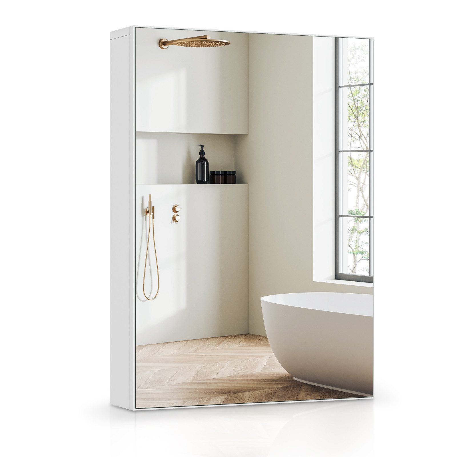 Dripex Spiegelschrank Badezimmerschrank mit Spiegel Badschrank mit verstell günstig online kaufen