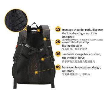 Aoking Freizeitrucksack Rucksack Schulrucksack Sportrucksack Laptoprucksack Tagesrucksack (schwarz, grün), Rucksack (Laptopfach) Freizeit Reise Sport Arbeit Schule Uni