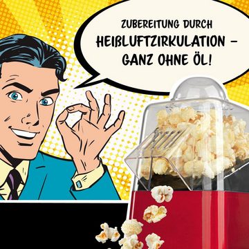 GOURMETmaxx Popcornmaschine Retro ohne Fett 1-2 Min. fertiges Popcorn