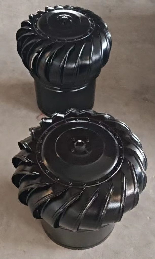 HAHN Handelshaus Turbinenlüfter Windgetriebener Dachventilator - DN 100/110 - Edelstahl 316 - Schwarz, Ø 110 mm, 1-tlg., Windgetrieben, Lamellenkopf, Edelstahl 316, Schwarz