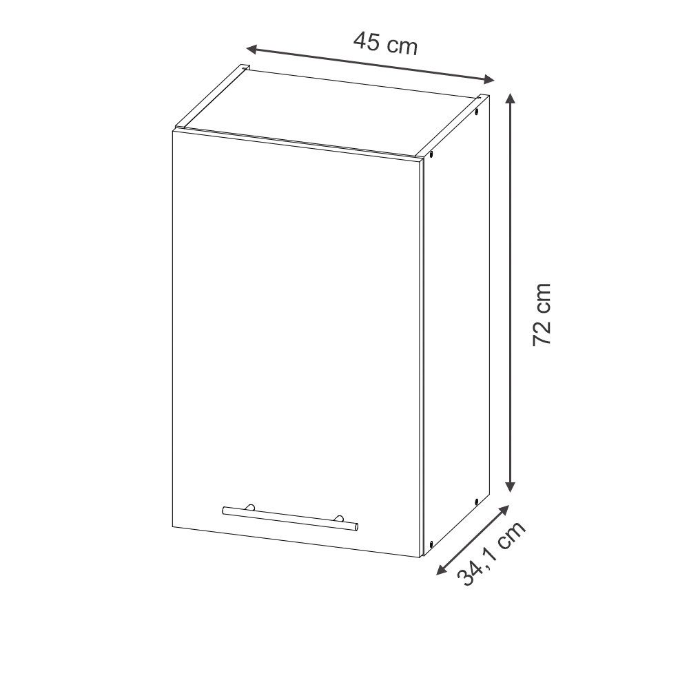 Vicco Hängeschrank Fame-Line, Schwarz gestreift/Weiß, 45 cm (1-St)