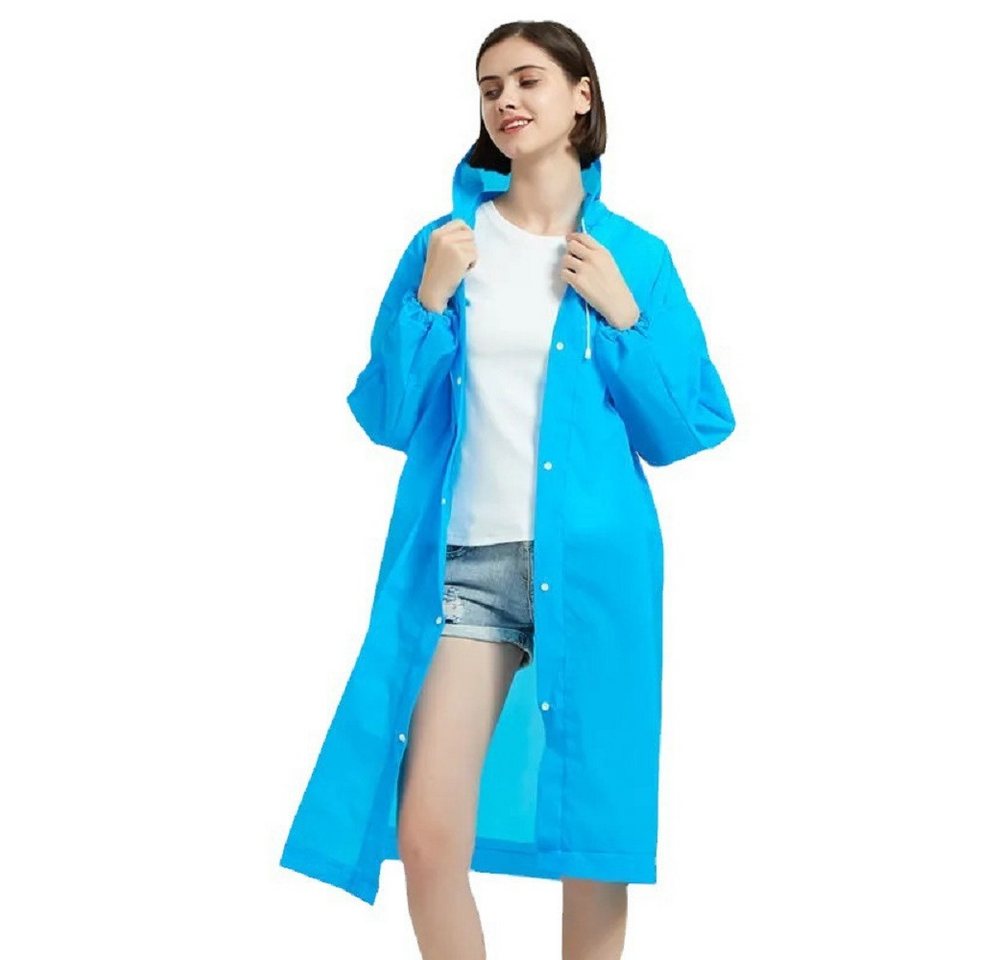 AURIVION Regenanzug Robuster Regenponcho für Wandern, Reisen & Radfahren (Set, 2-tlg., EVA Regenmantel 2 Stk., leicht & wasserdicht für Outdoor), Bequemer Outdoor Regenmantel für Damen & Herren