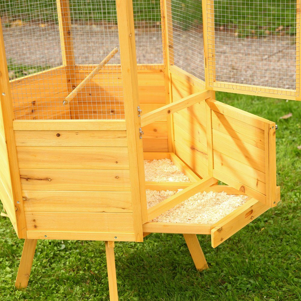 Mucola Vogelhaus Vogel Käfig Tierkäfig Zimmervoliere, herausziehbare Bodenschubladen
