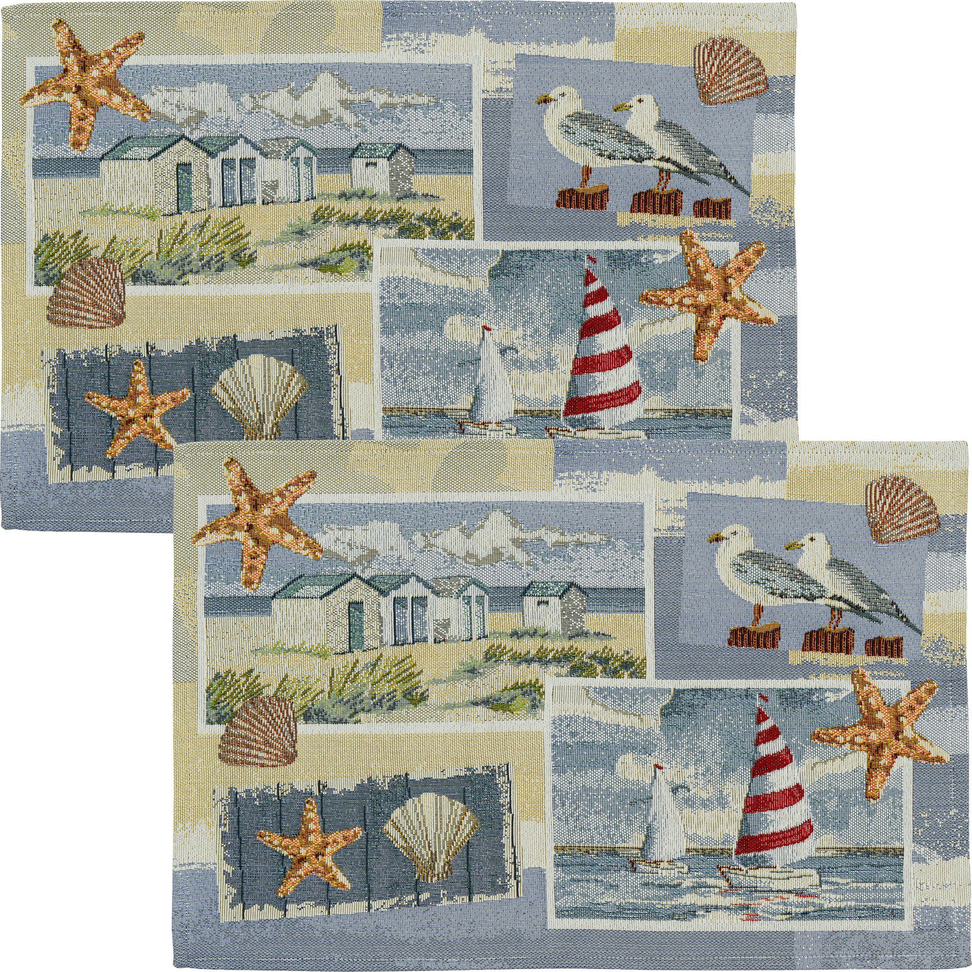 Platzset Tischset "Beach House" 2er-Pack