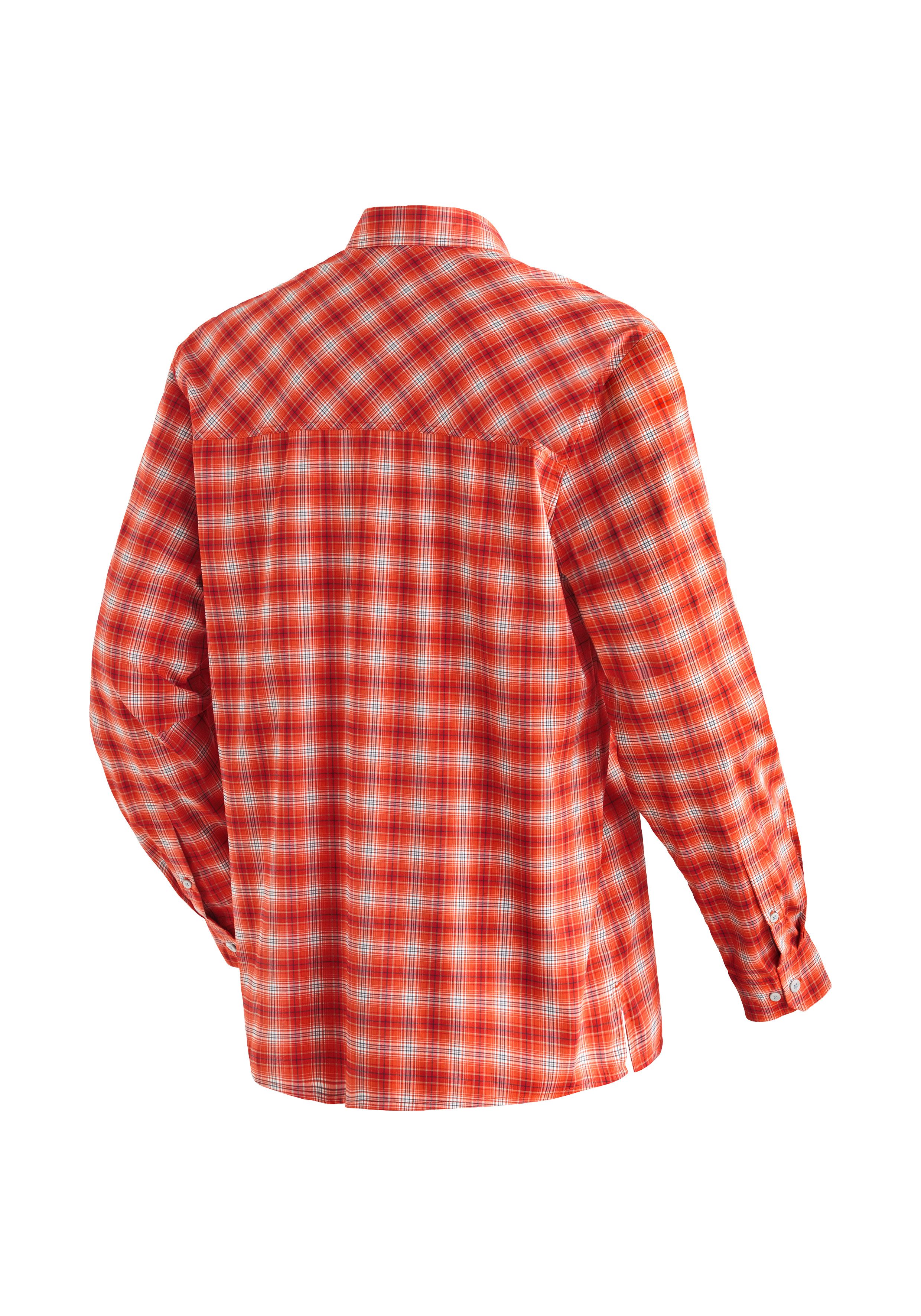 Maier Sports Funktionshemd Kasen L/S M Herren Hemd langarm, karriertes Freizeithemd, Langarmhemd, Regular Fit