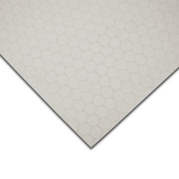 Karat Vinylboden CV-Belag Daisy Kreise Weiß, Bodenbelag recycelbar, mit 3D Effekt