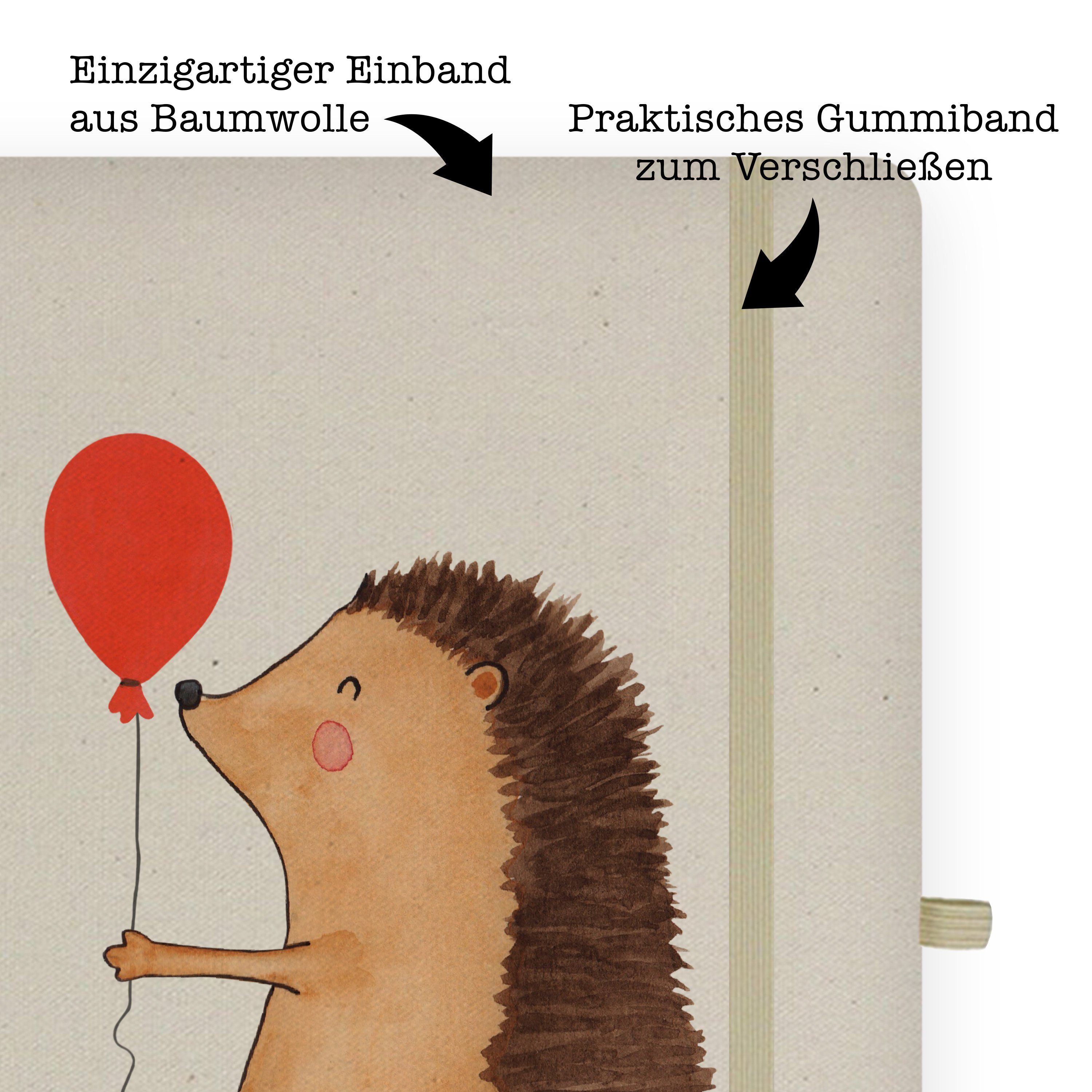 Mr. & Mrs. & Happy Transparent - Igel Glückwunsch, Panda - Panda Geschenk, Notizbuch mit Mrs. Mr. Luftballon Birt
