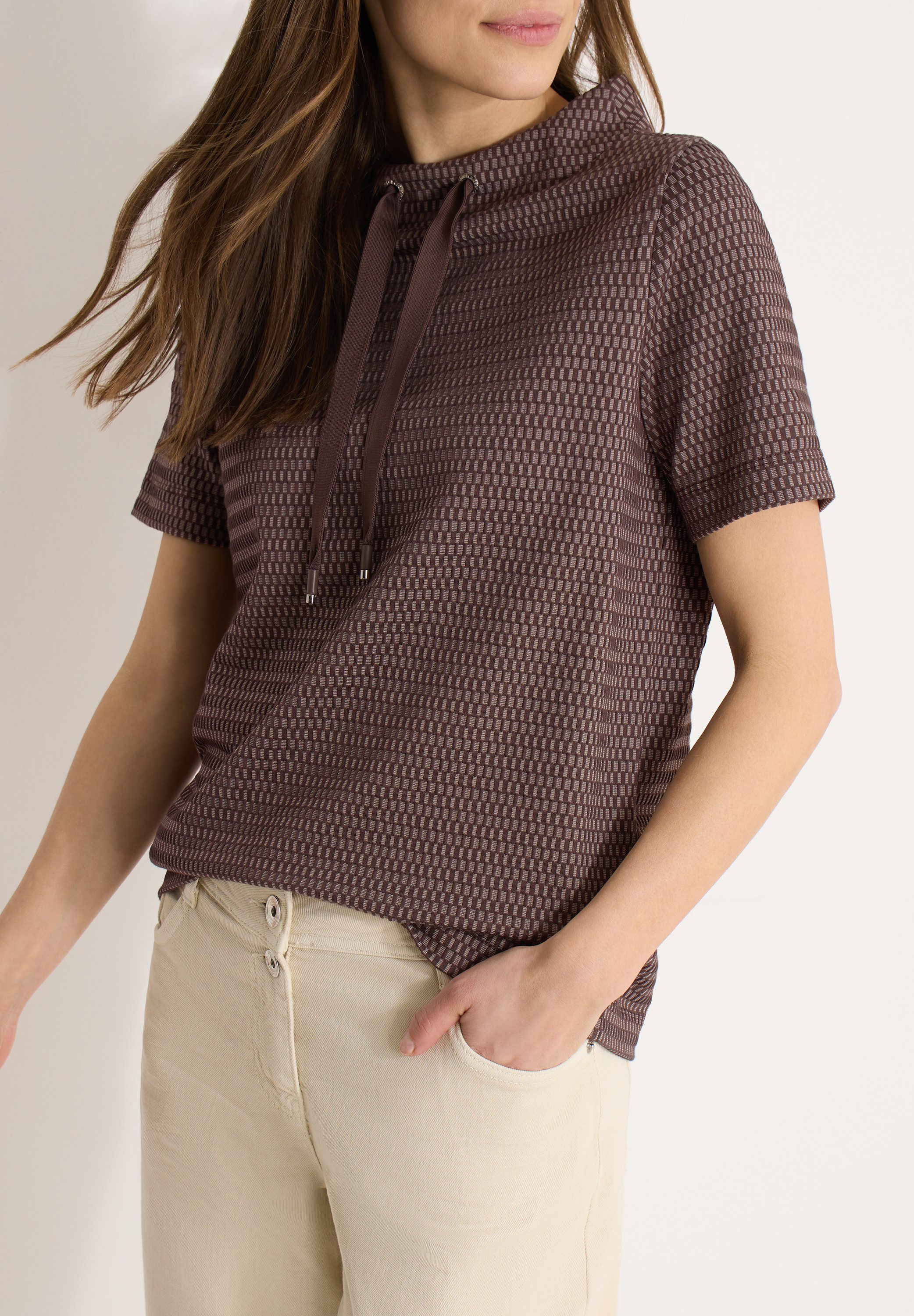 CECIL Kurzarmshirt in Two-Tone-Optik günstig online kaufen