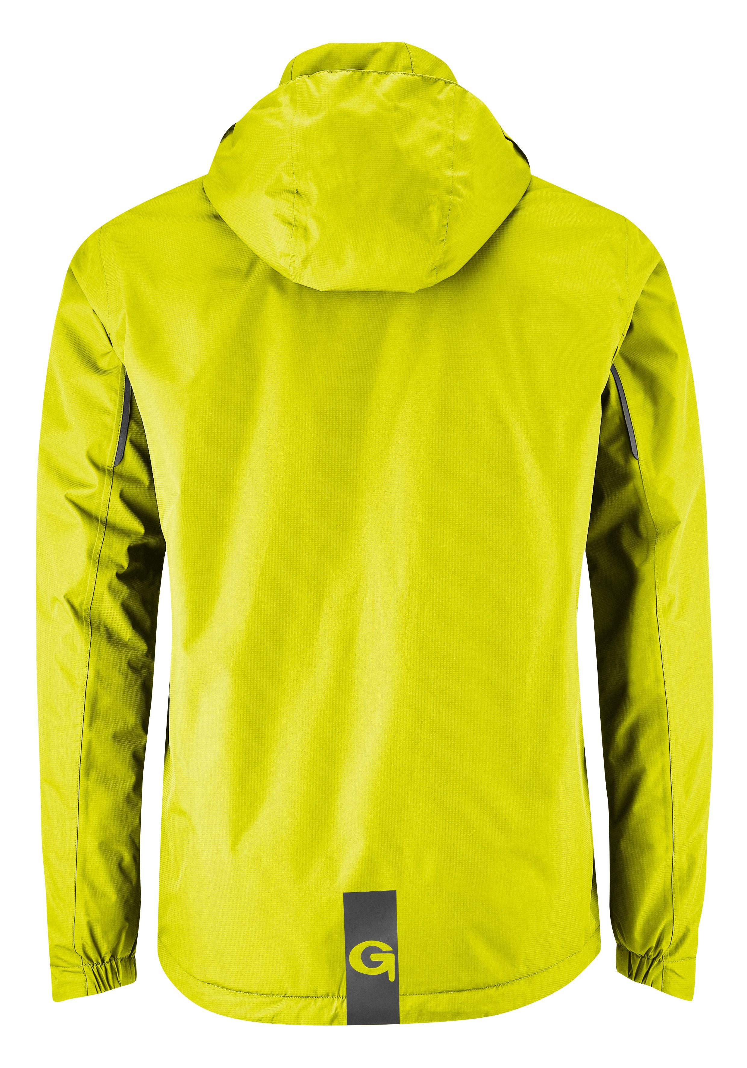 Fahrradjacke wasserdicht, Kapuze wind- und Radjacke Save neongelb Therm Herren mit Gonso Regenjacke