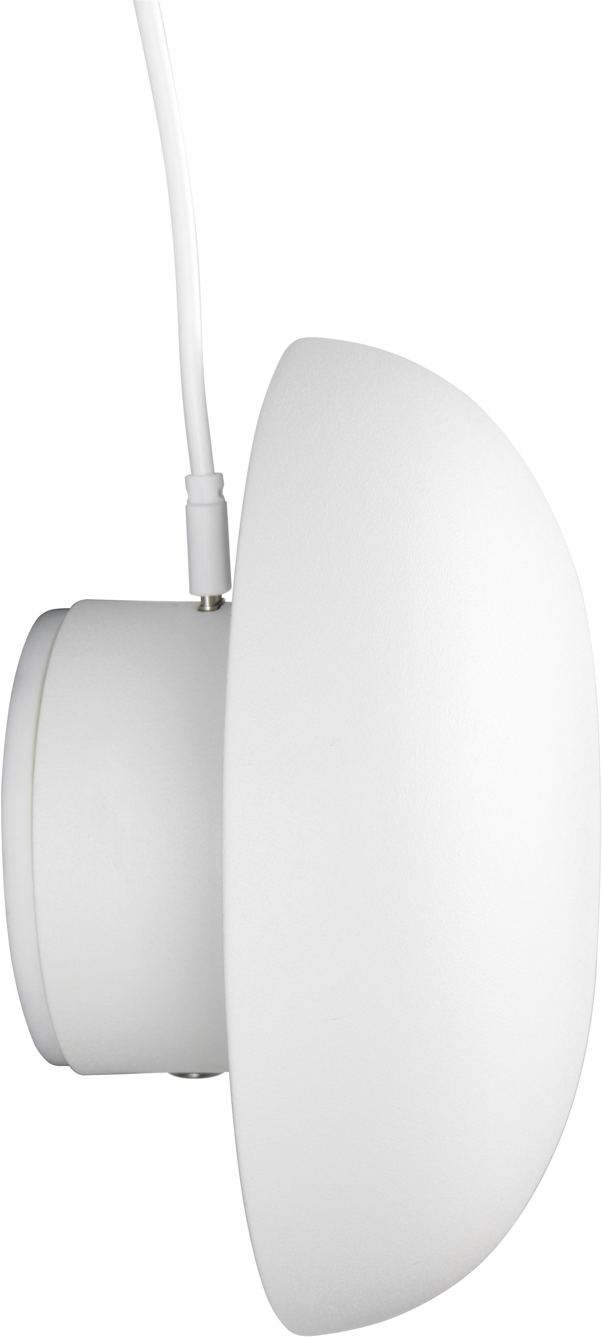 Reality Leuchten LED Wandleuchte DAVEY, runde Akku Wandlampe mit Touchdimmer, USB-Anschluss Ø 15,5 cm, Dimmfunktion, USB-Ladefunktion, LED fest integriert, Warmweiß, Indoor Akku Wandlampe, einfache Wandbefestigung, Tiefe 8,5 cm