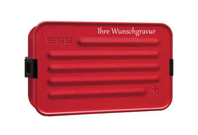 Sigg Lunchbox Frühstücksdose 'Plus' - L rot, mit Namensgravur