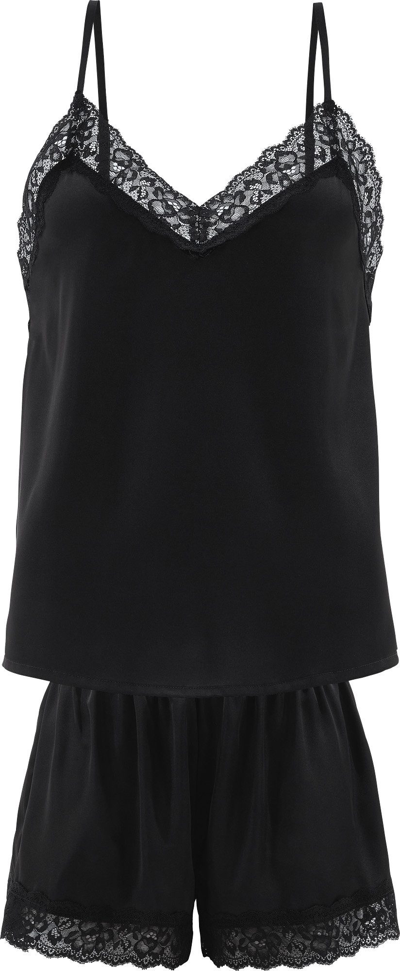 Erwin Müller Pyjama Damen-Shorty Satin Uni