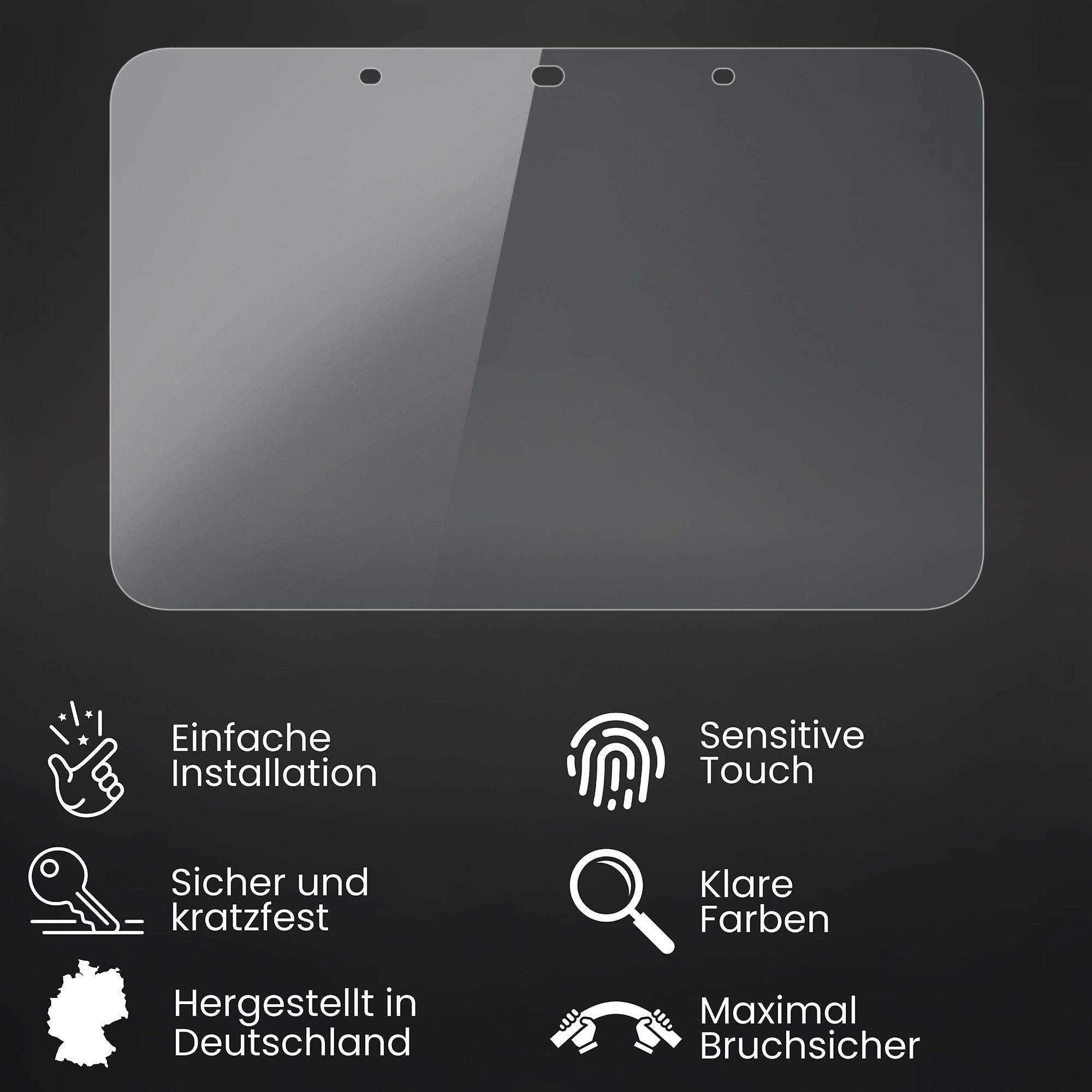 Bruni Schutzfolie für Google Nest Hub 2. Generation, (2 Folien), praktisch unsichtbar