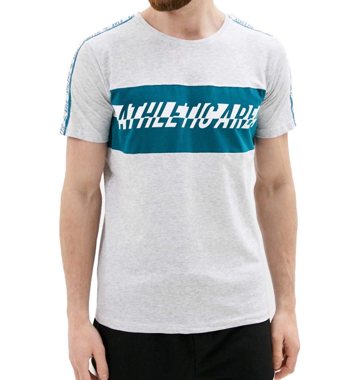 SUBLEVEL Rundhalsshirt »SUBLEVEL Athletic Area Sommer T-Shirt lässiges  Herren Rundhals-Shirt Freizeit-Shirt Grau« online kaufen | OTTO