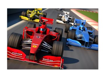 wandmotiv24 Leinwandbild Formel 1 Grand Prix, Fahrzeuge (1 St), Wandbild, Wanddeko, Leinwandbilder in versch. Größen